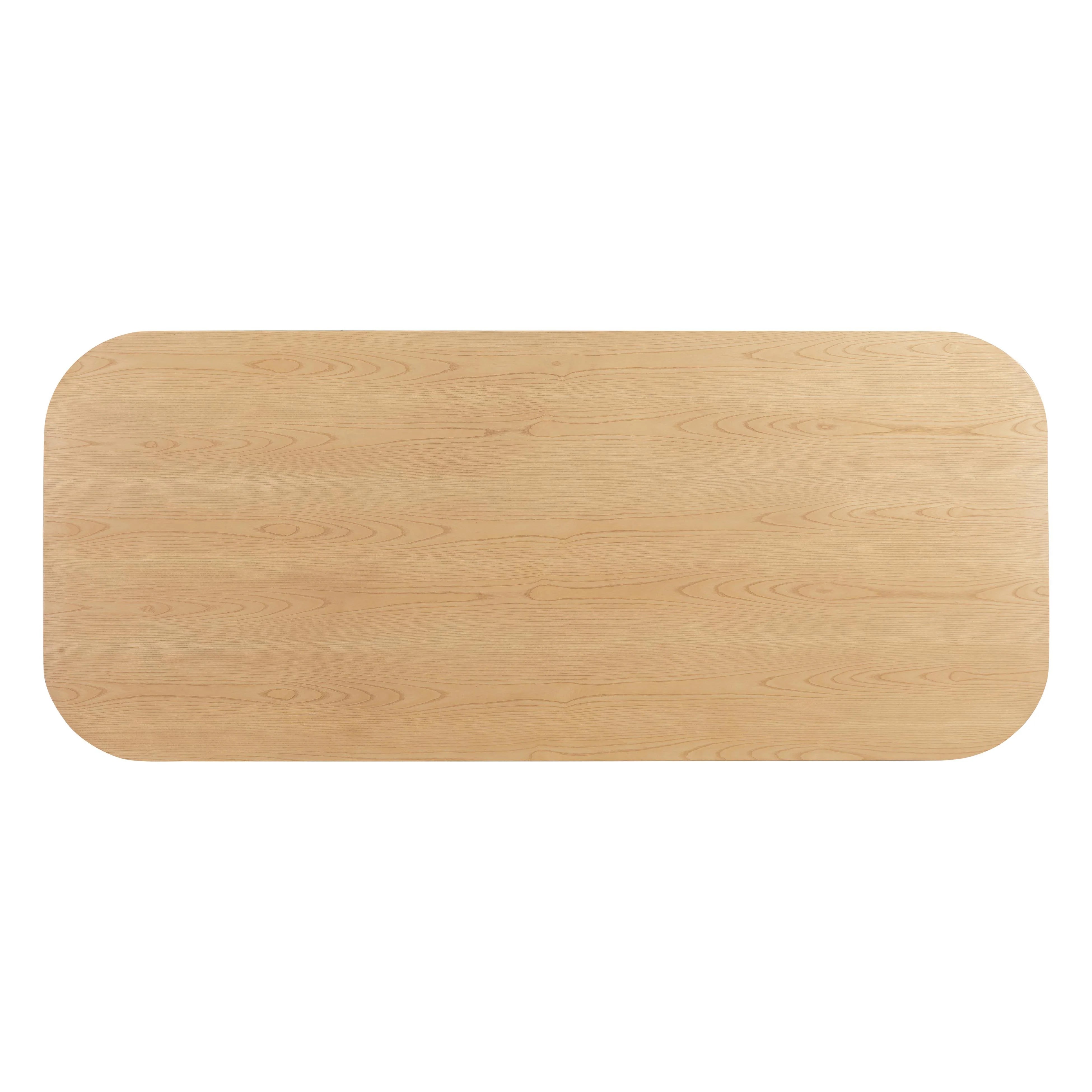 Akiba 96" Natural Ash & Rattan Rectangular Dining Table