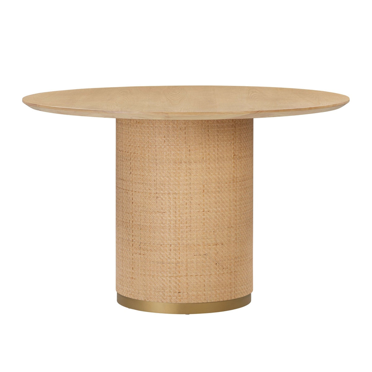 Akiba Natural Ash & Rattan 47" Round Dining Table