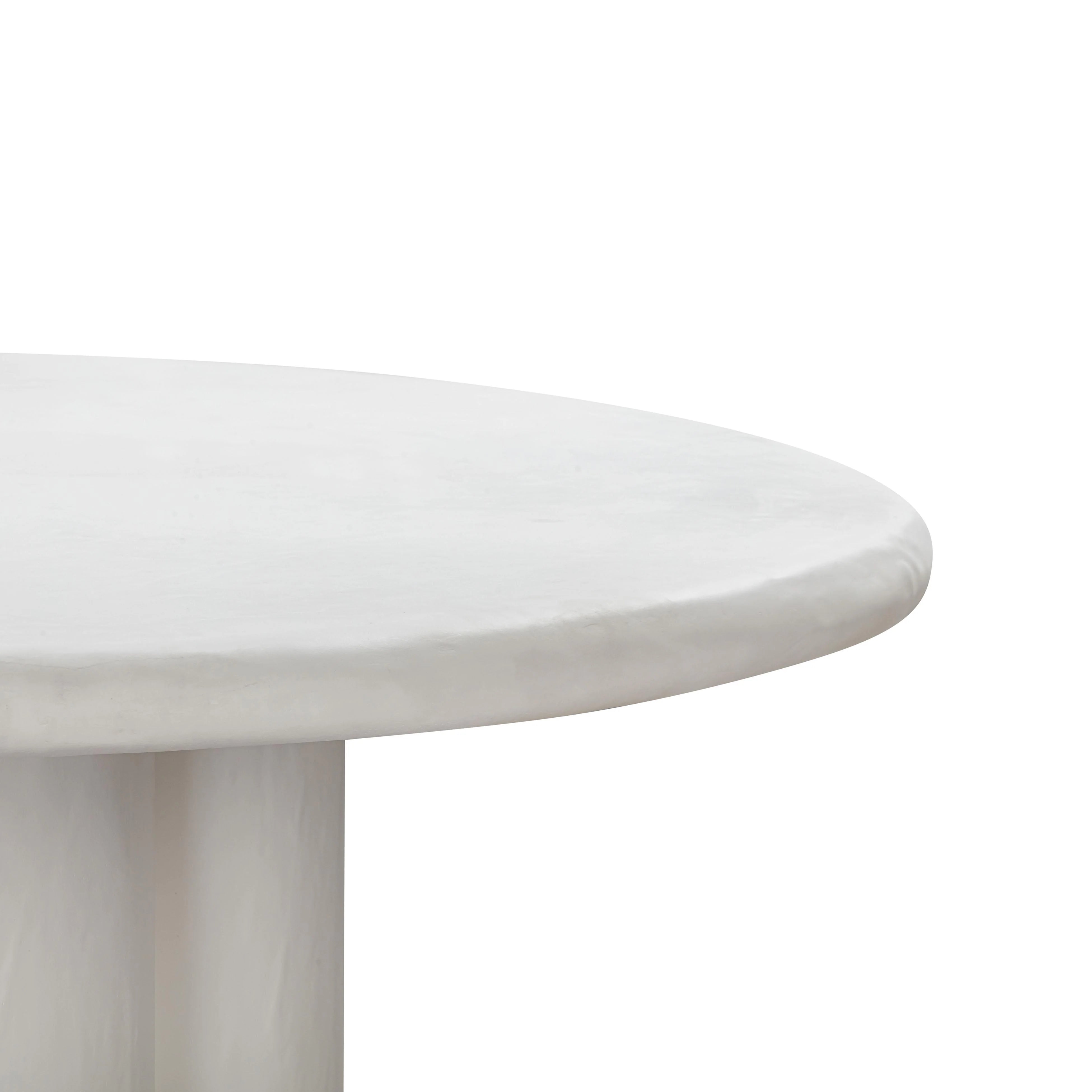Elika 59" Faux Plaster Indoor / Outdoor Round Dining Table