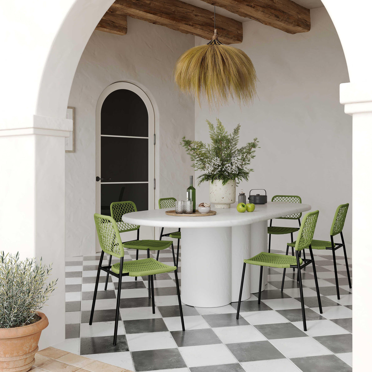 Elika Plaster Indoor Outdoor Dining Table