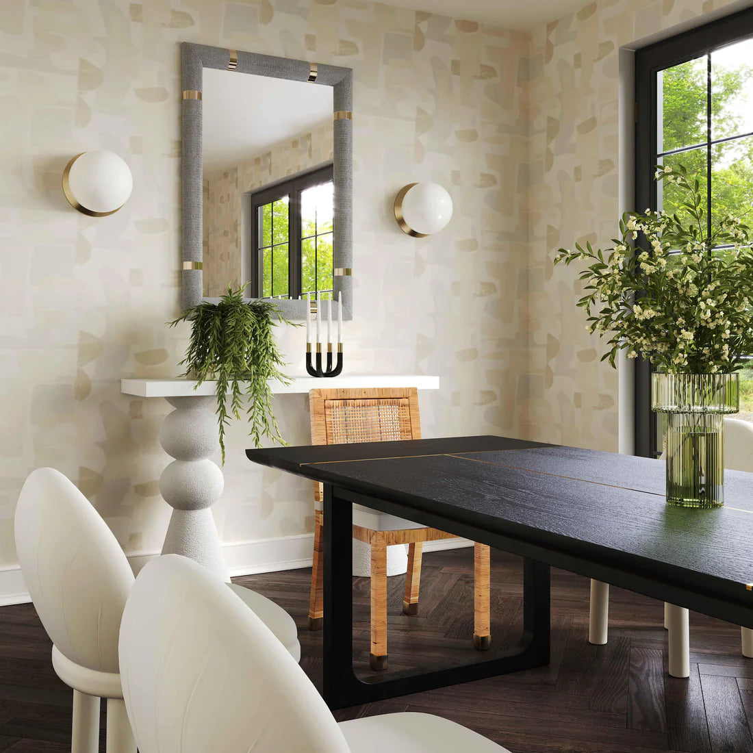 Shiloh Black Ash 102" Rectangular Dining Table