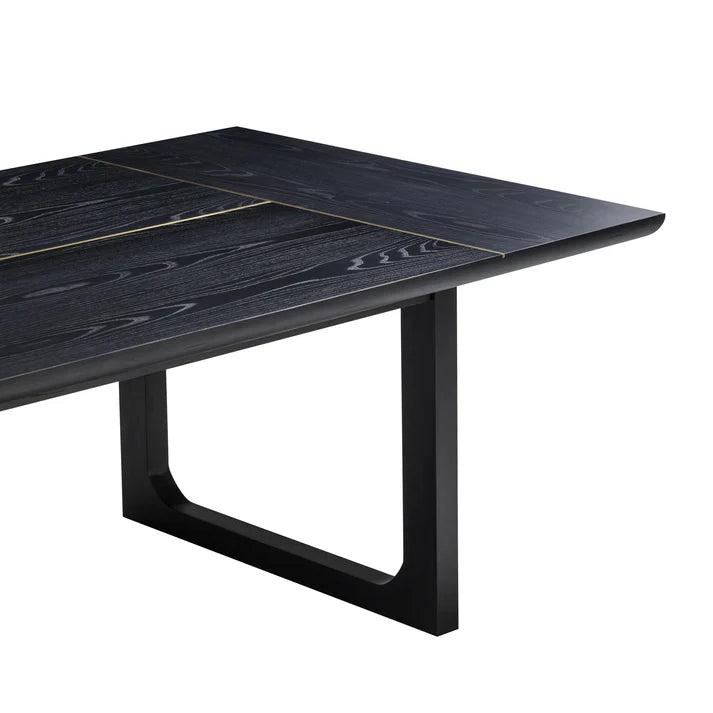 Shiloh Black Ash 102" Rectangular Dining Table