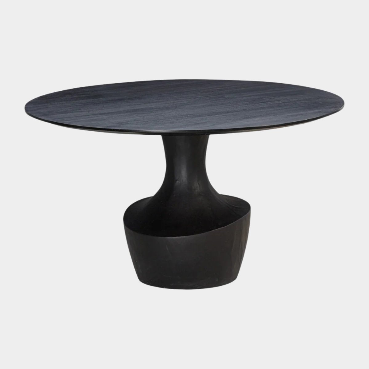 Gevra Black Acacia & Faux Plaster 54" Round Dining Table