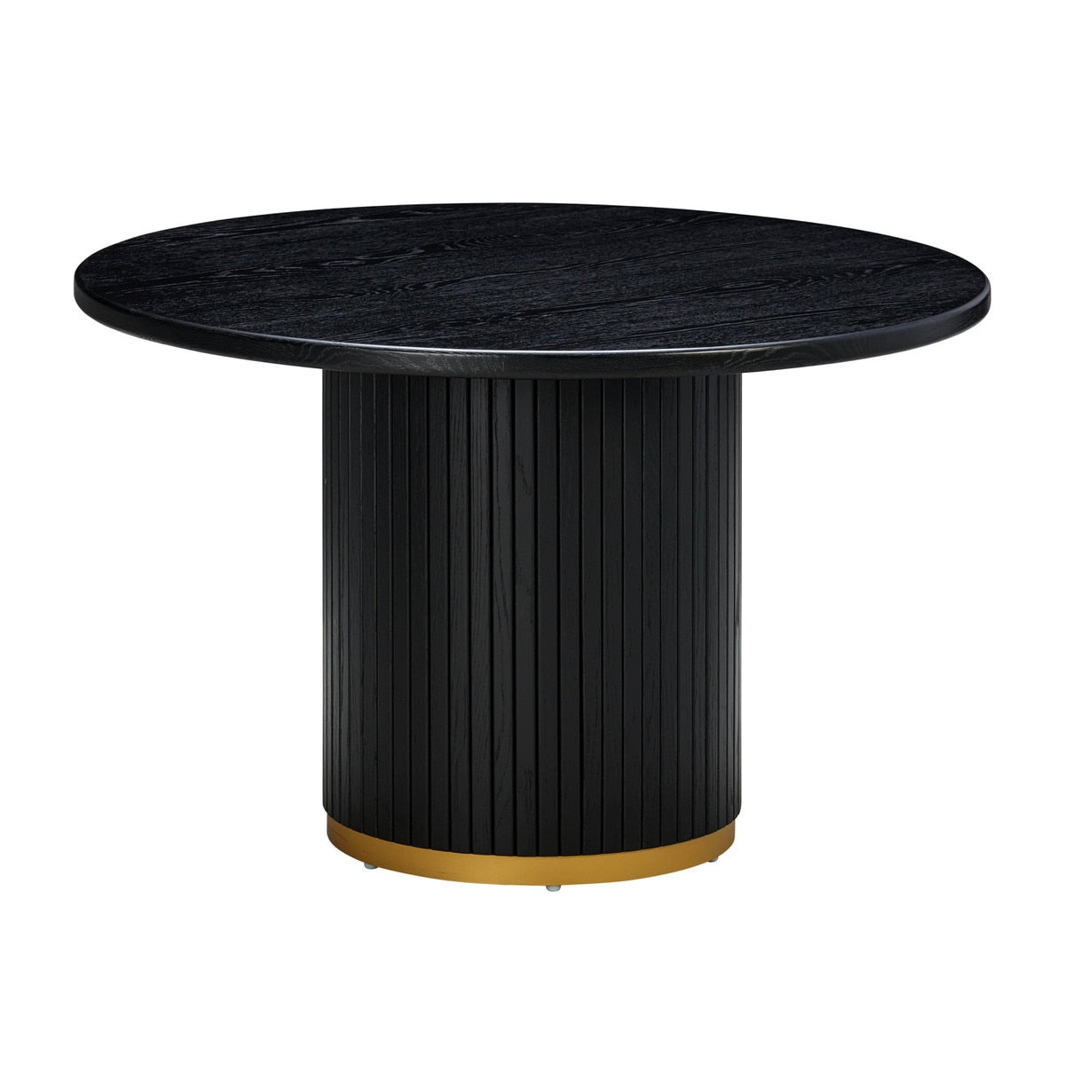 Chelsea Black Oak Round Dining Table