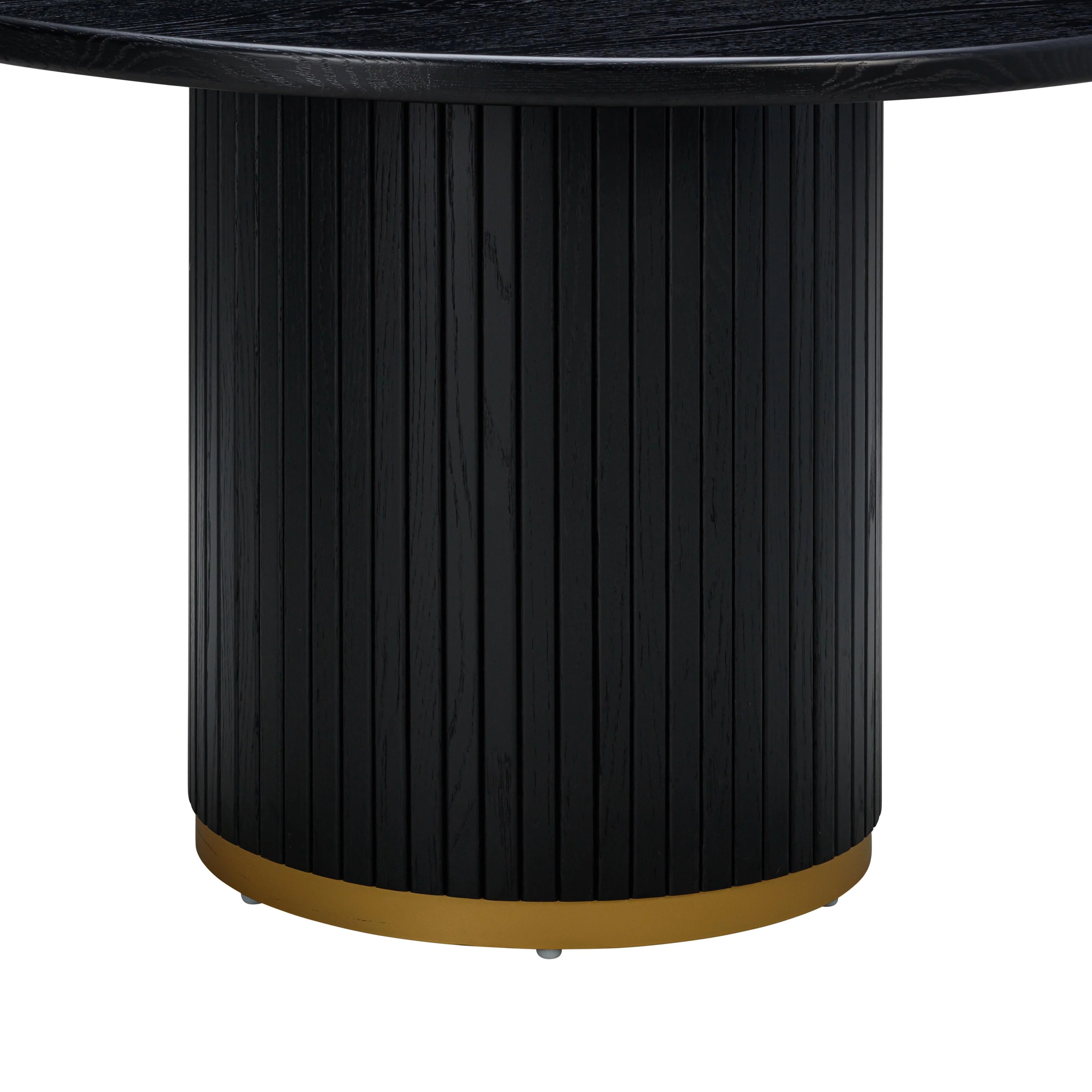 Chelsea 47" Oak Wood Round Dining Table