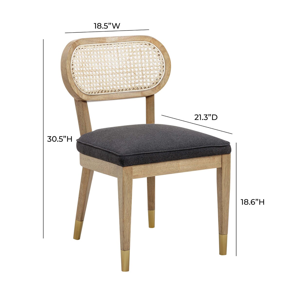 Cosette Black Performance Linen Dining Chair