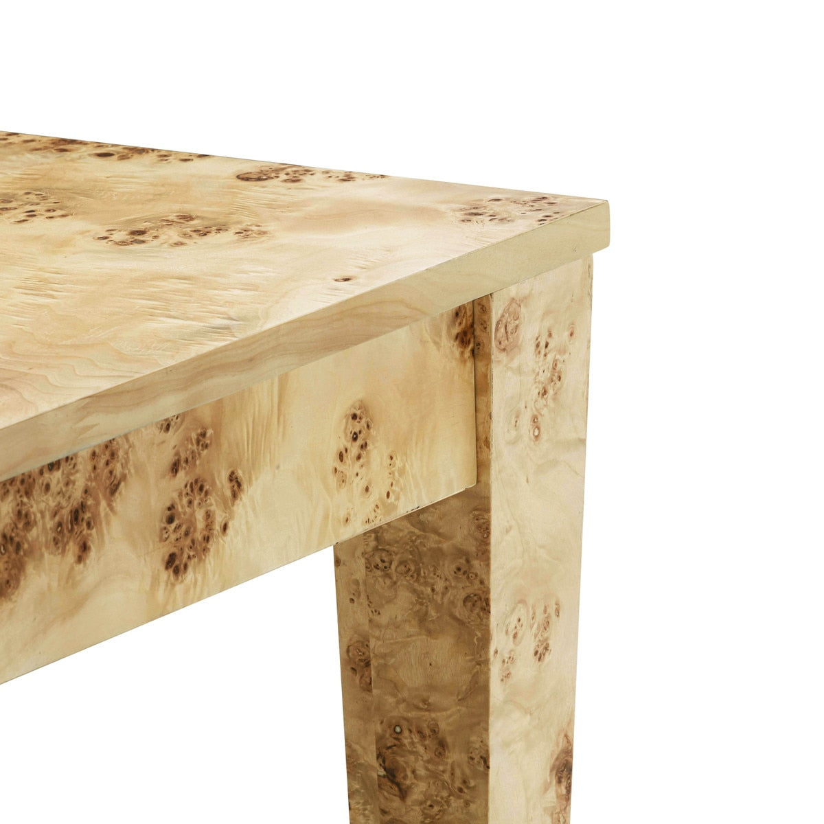 Brandyss Natural Burl 90" Rectangular Dining Table