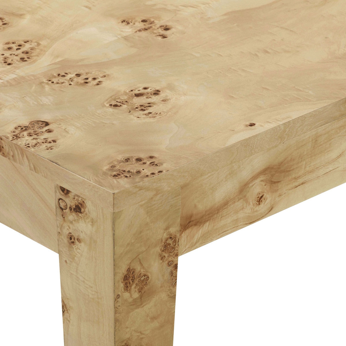 Brandyss Natural Burl 90" Rectangular Dining Table