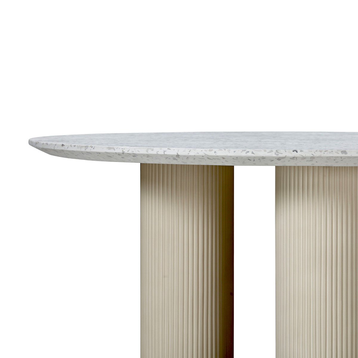 Table à manger ronde en béton Parcino Terrazzo pour intérieur/extérieur de 47 po 