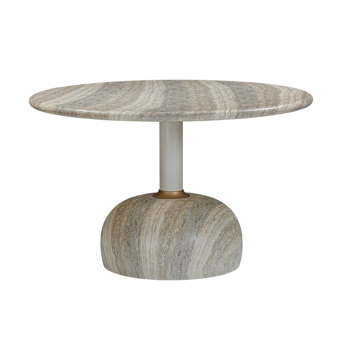 Omaha Concrete Faux Travertine Indoor / Outdoor 48" Round Dining Table