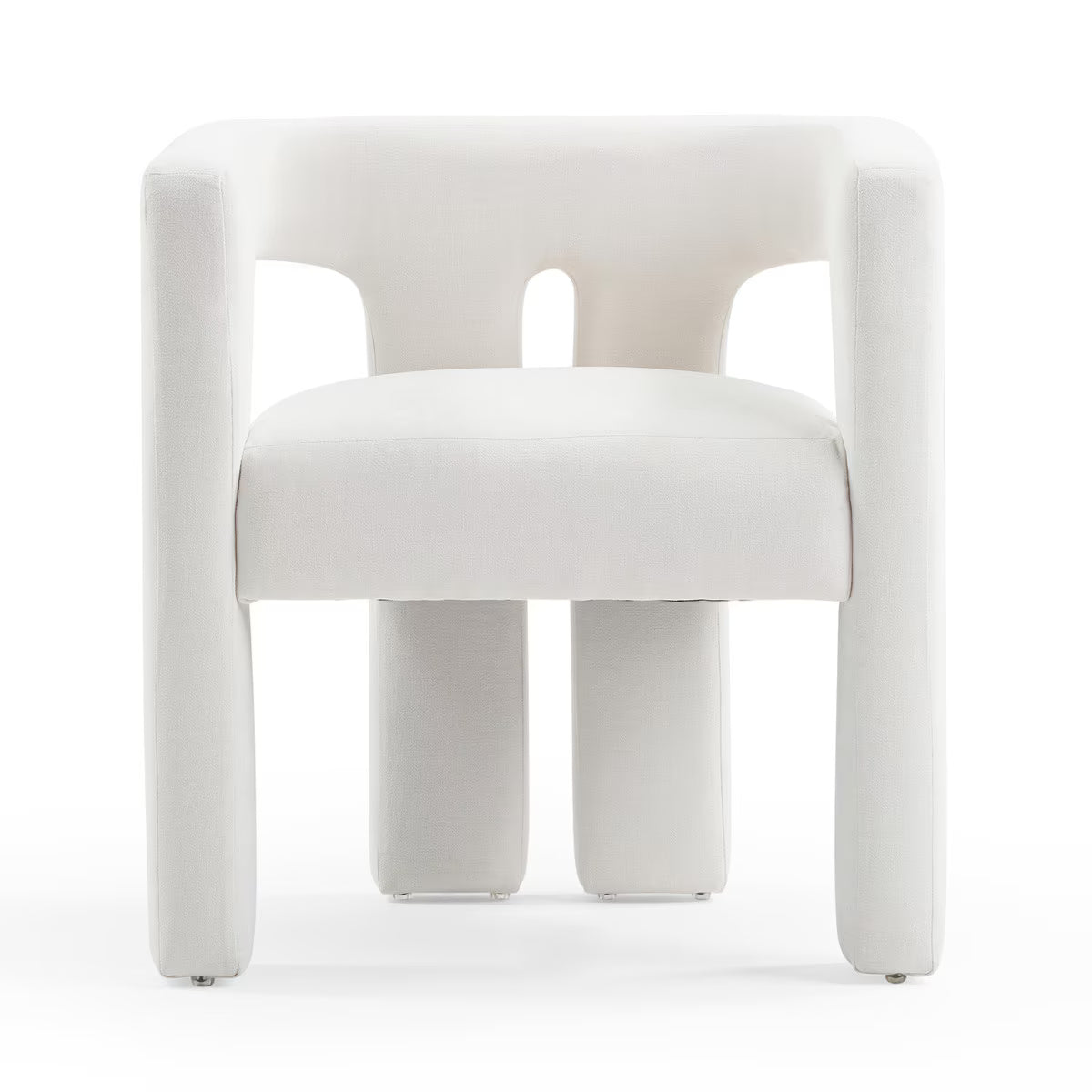 Sloane Bone White Upcycled Fabric Chair