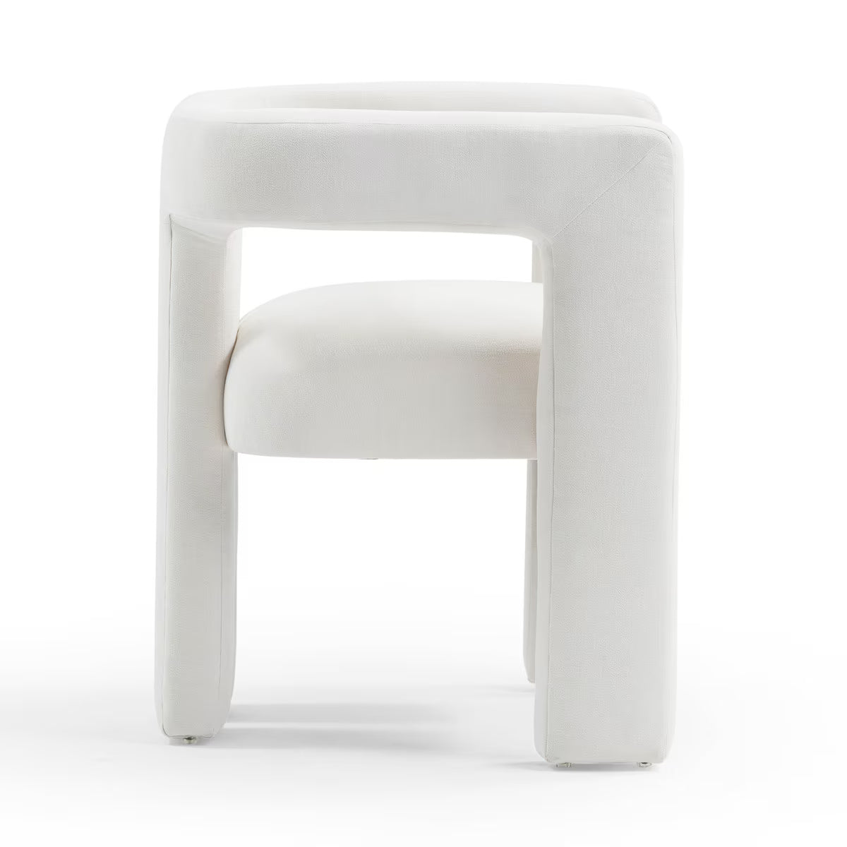 Sloane Bone White Upcycled Fabric Chair