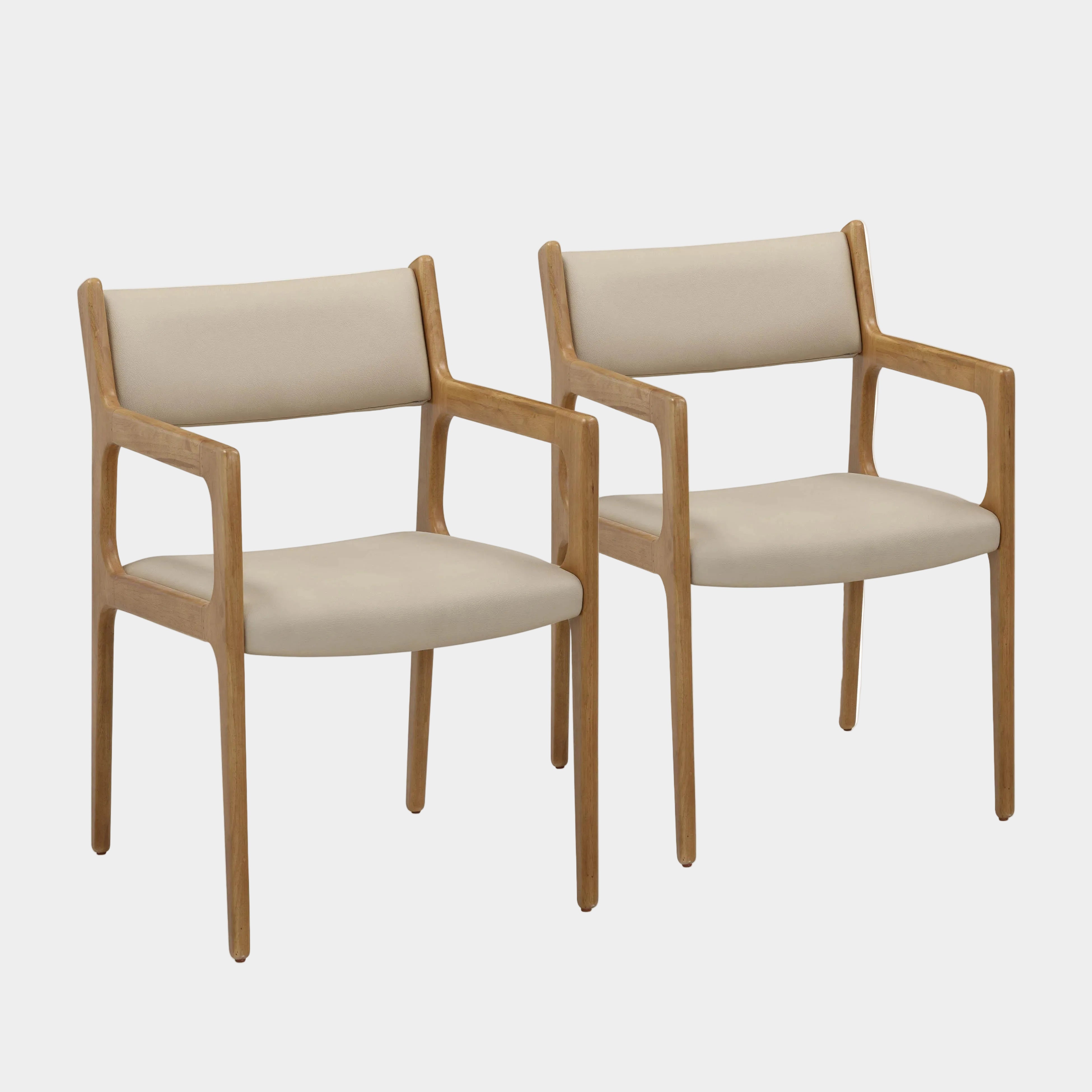 Ari Cream Performance Vegan Leather Dining Chair - Set of 2