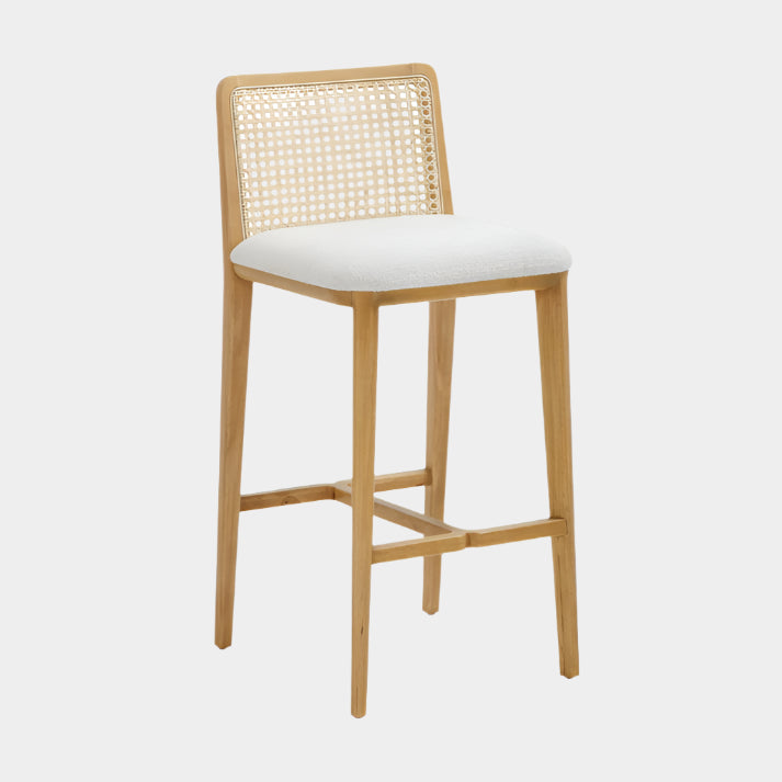 Gerri Performance Tweed and Rattan Counter Stool