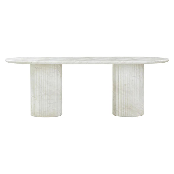 Brut Concrete Patterned Indoor/Outdoor 86" Oval Dining Table