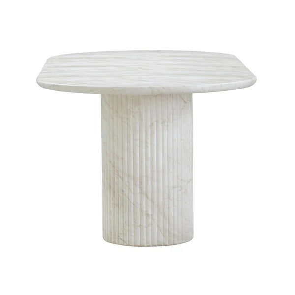 Brut Concrete Patterned Indoor/Outdoor 86" Oval Dining Table