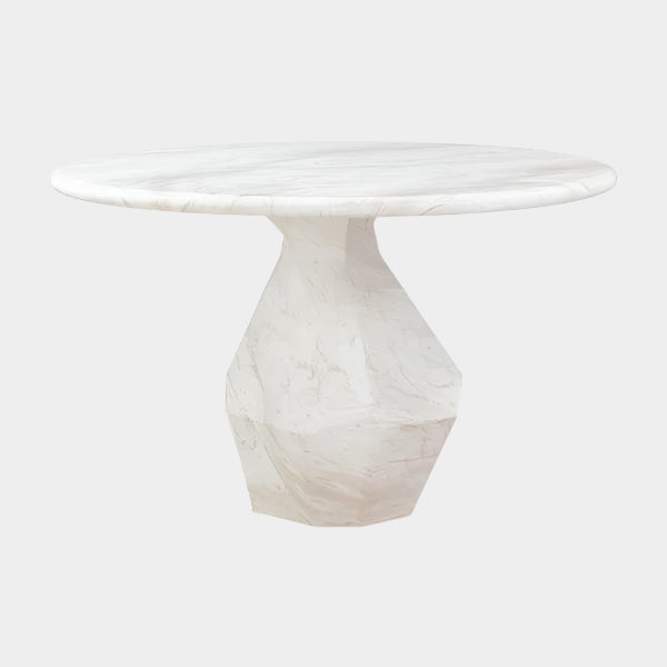 Esme Faux Marble Indoor / Outdoor 48" Round Dining Table