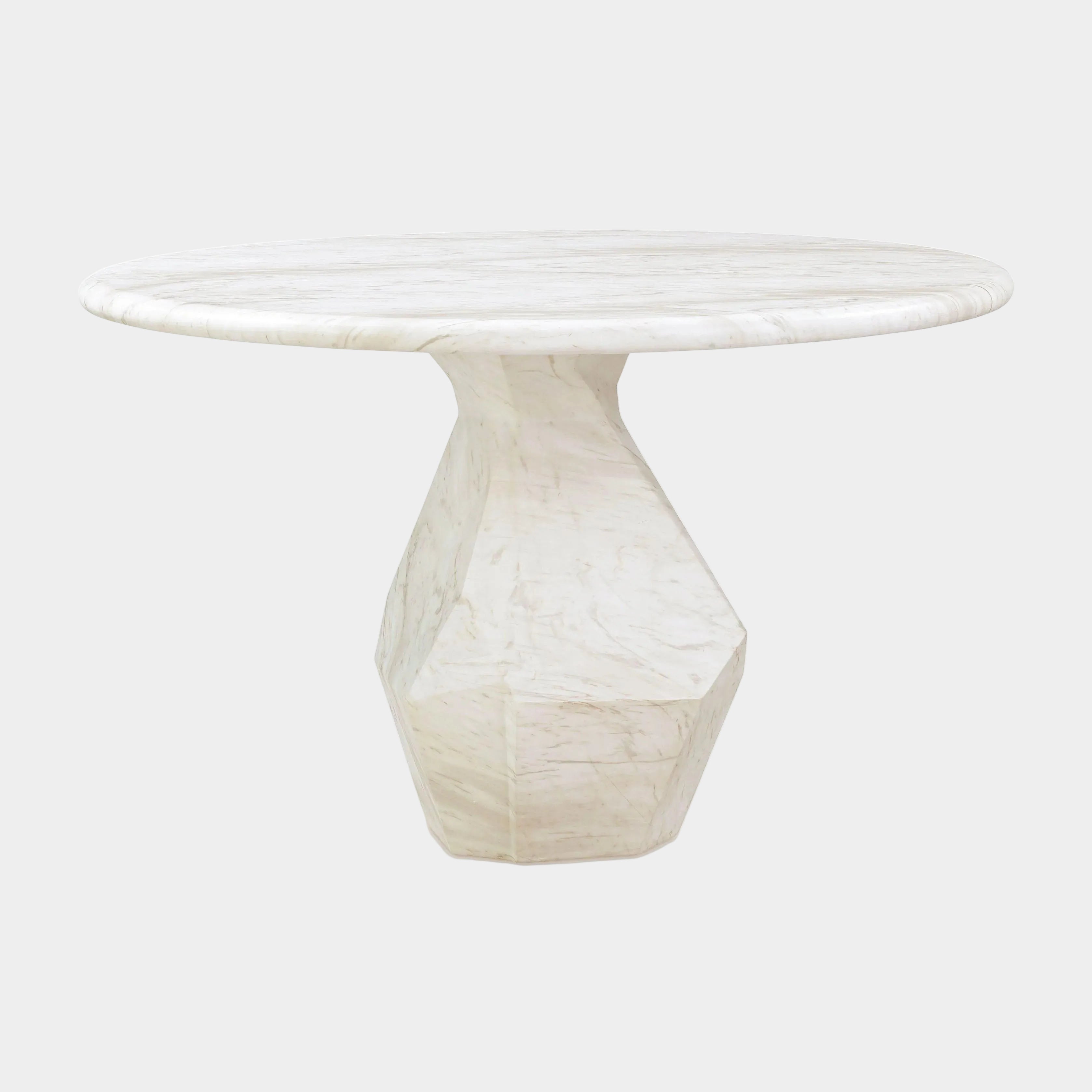 Esme 48" Faux Marble Indoor / Outdoor Round Dining Table