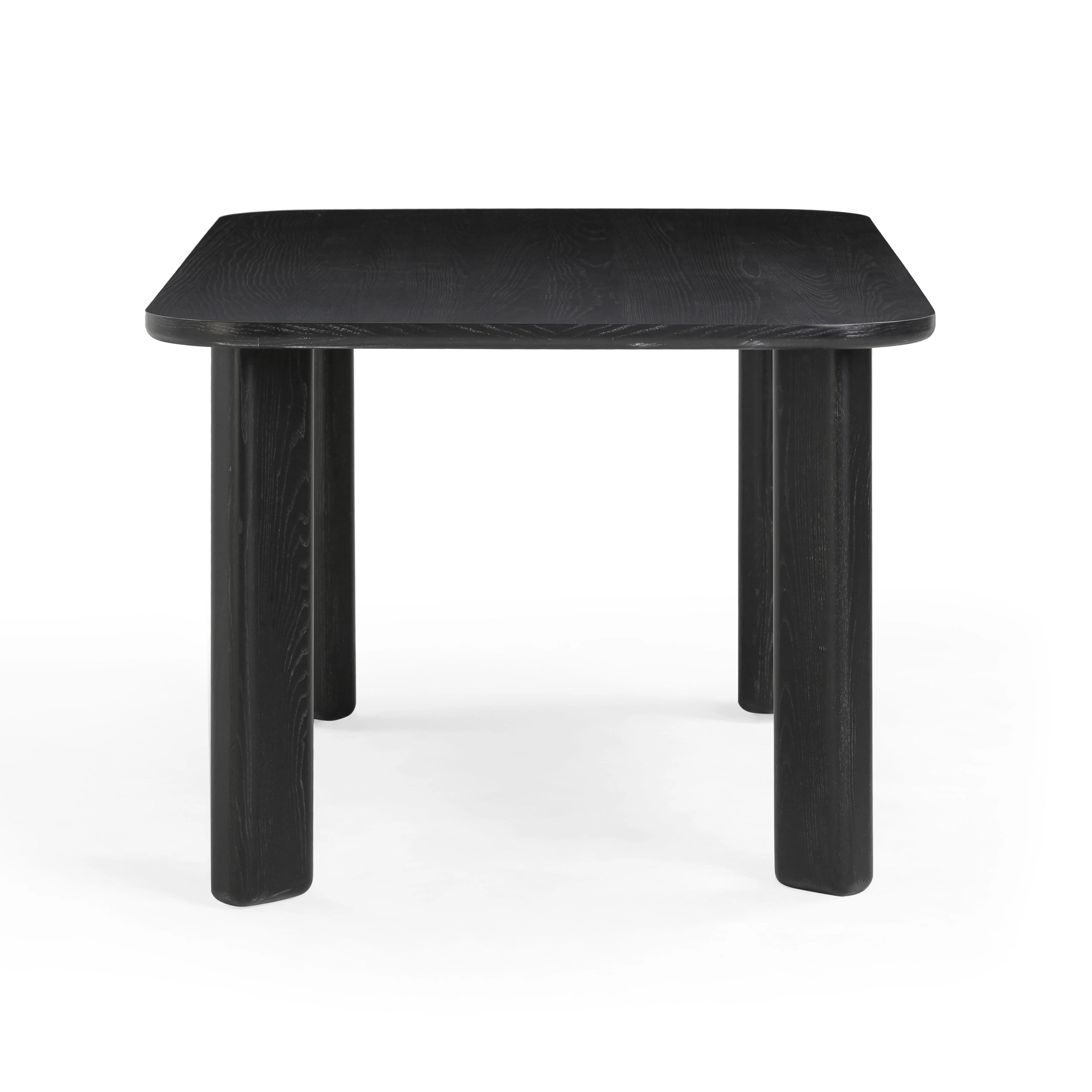 Jodie 68" Black Oak Rectangular Dining Table