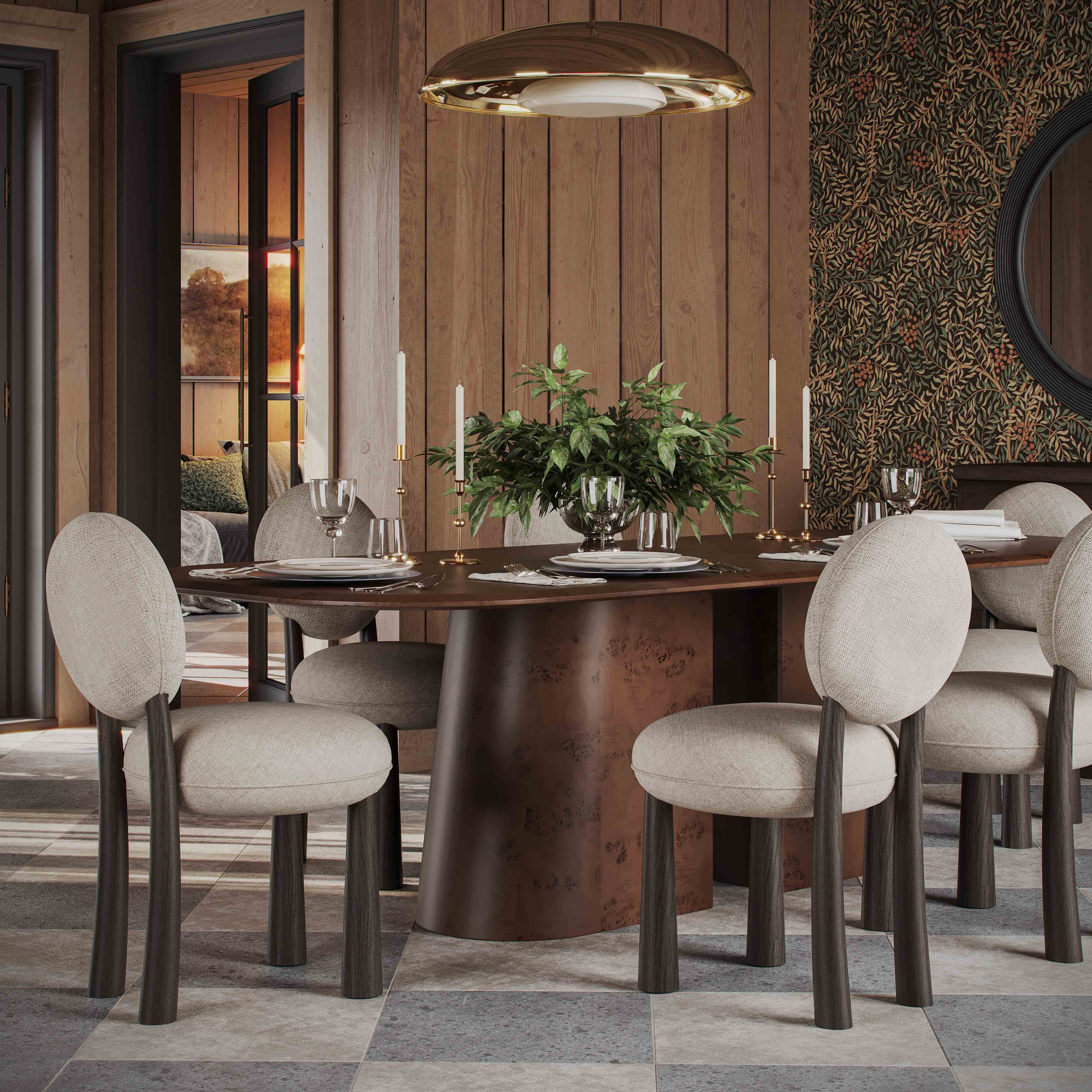 Sulley Cream Performance Chenille Dining Chair
