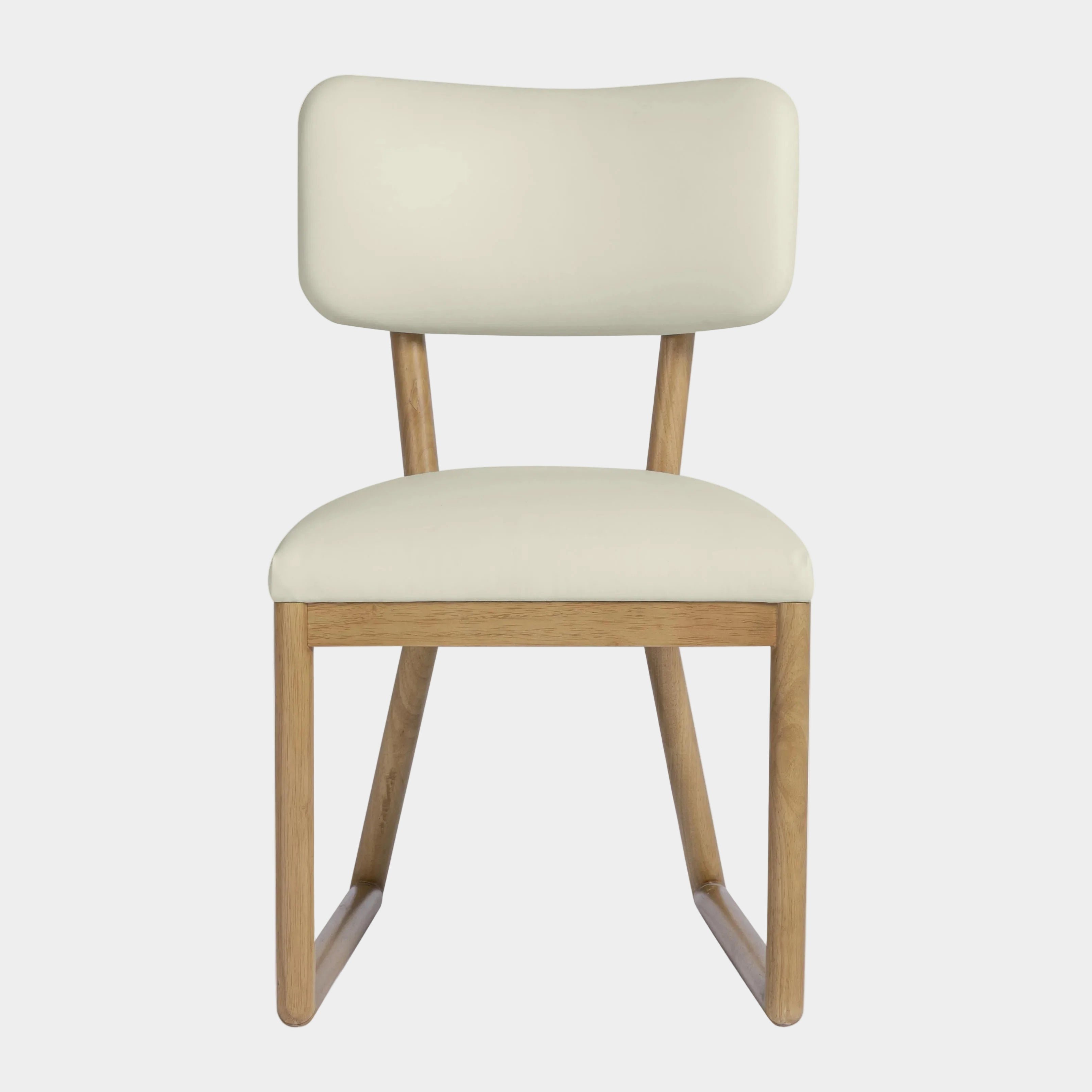 Bobbie Cream Contract-Grade Vegan Leather Dining Chair