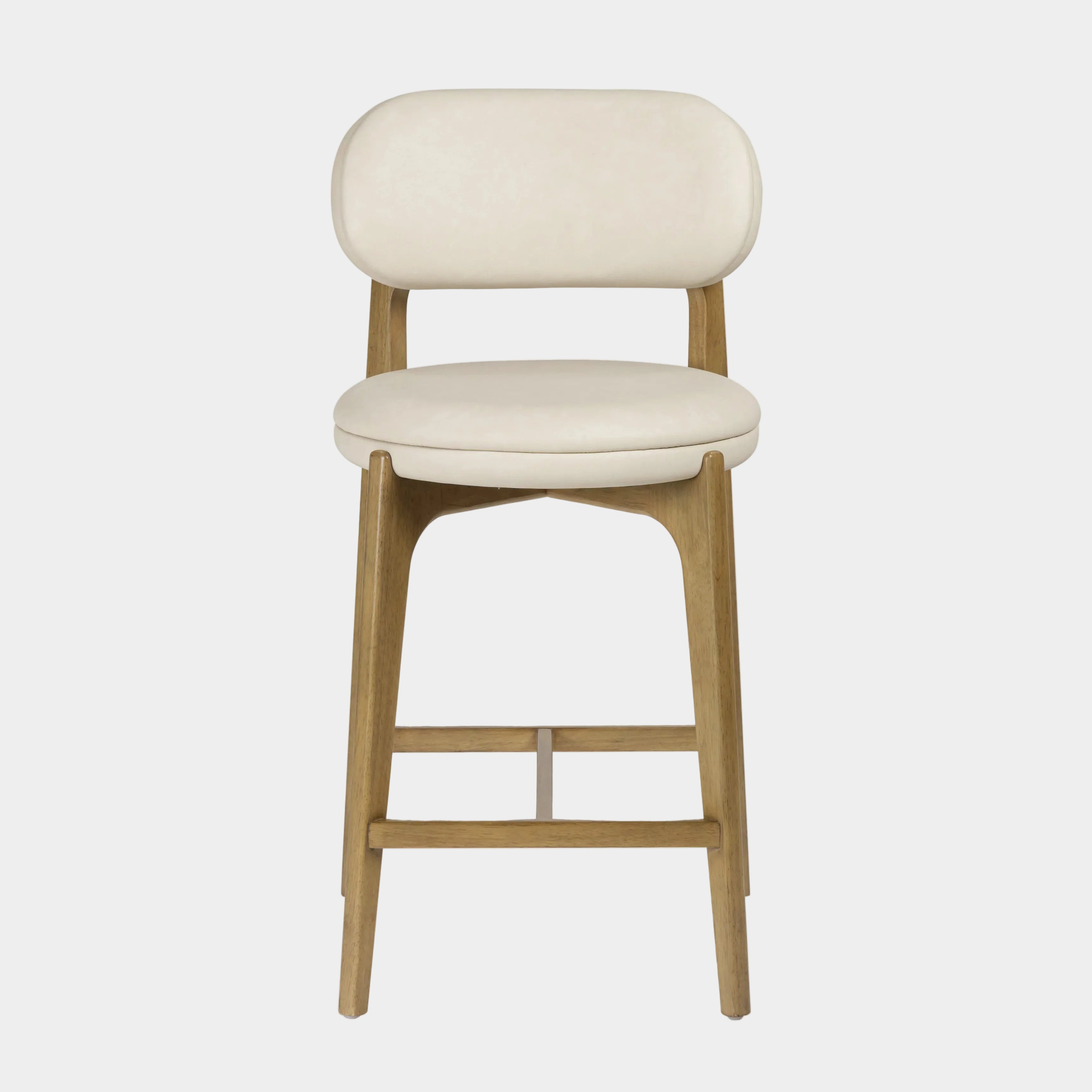 Carnation Cream Performance Vegan Leather Counter Stool