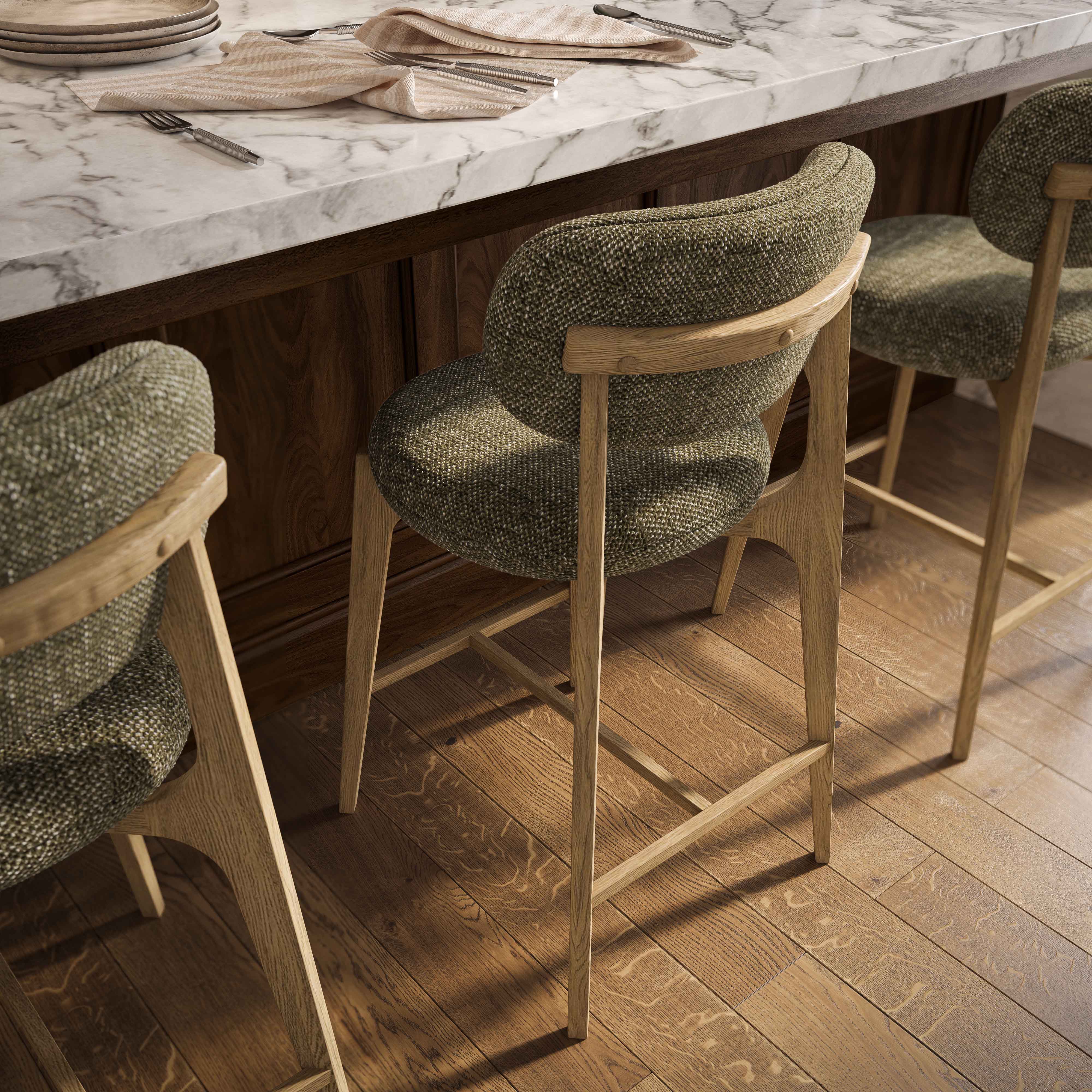 Carnation Performance Fabric Counter Stool