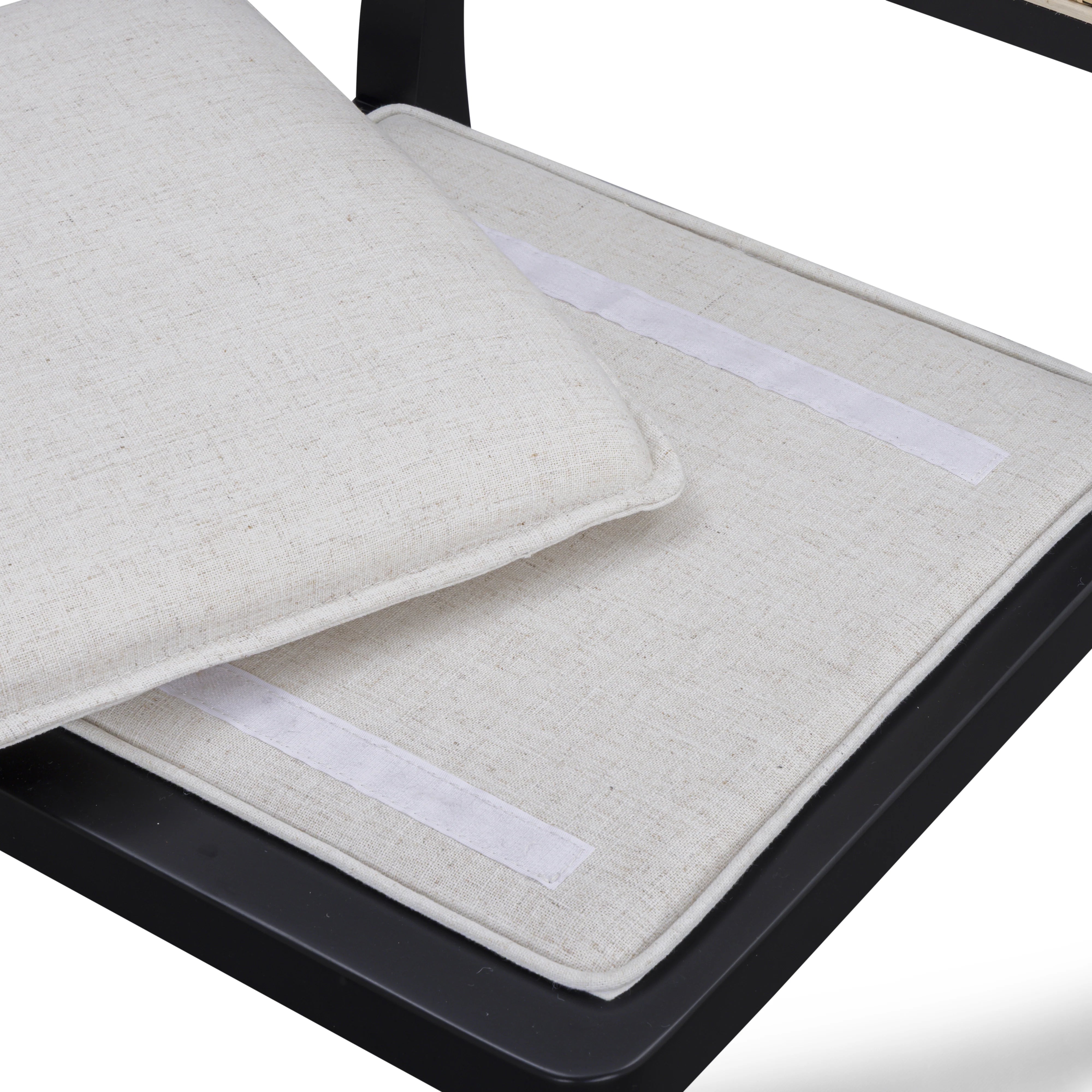 Tassina Cream Upcycled Performance Linen Dining Chair