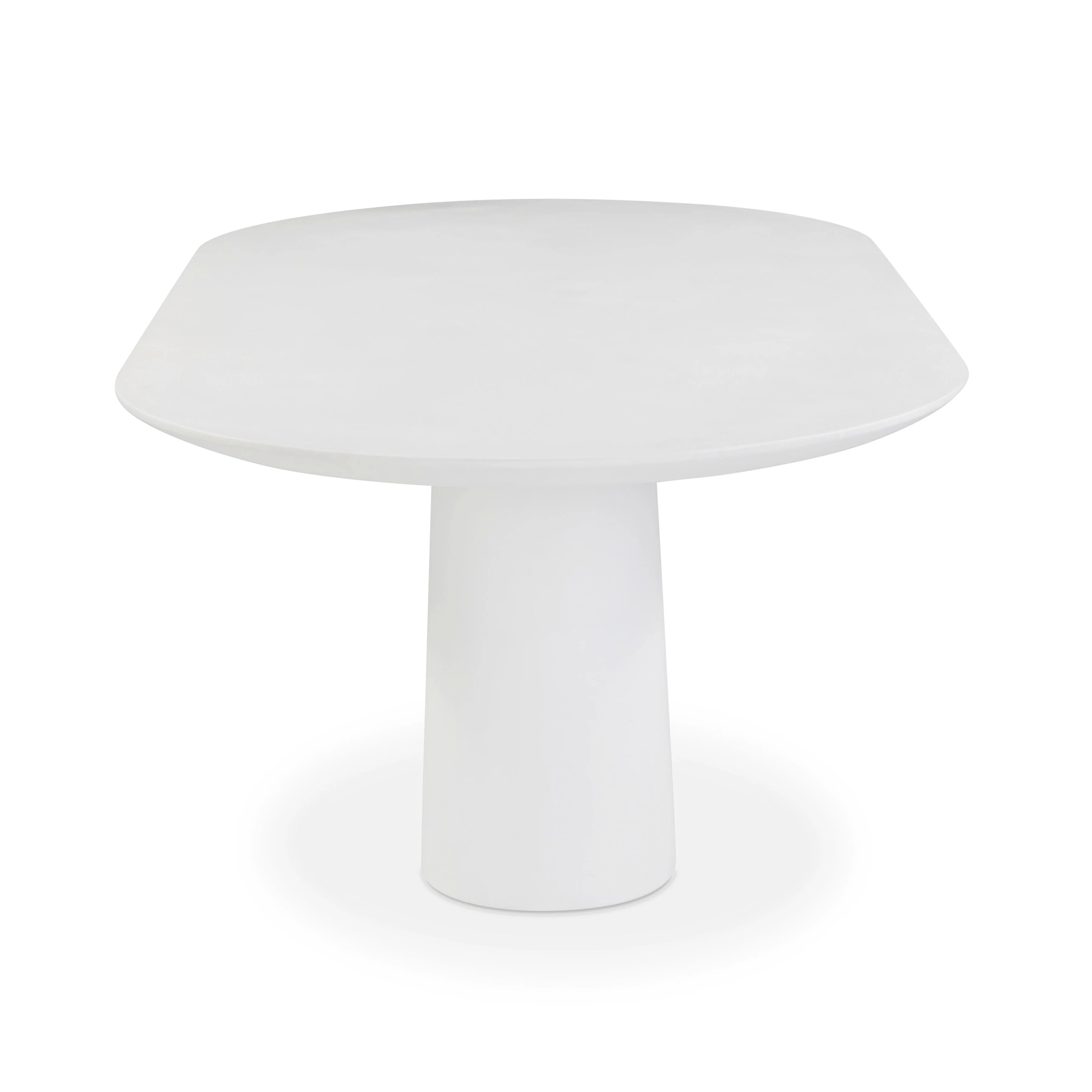 Nara 84" Pure White Indoor/Outdoor Concrete Dining Table