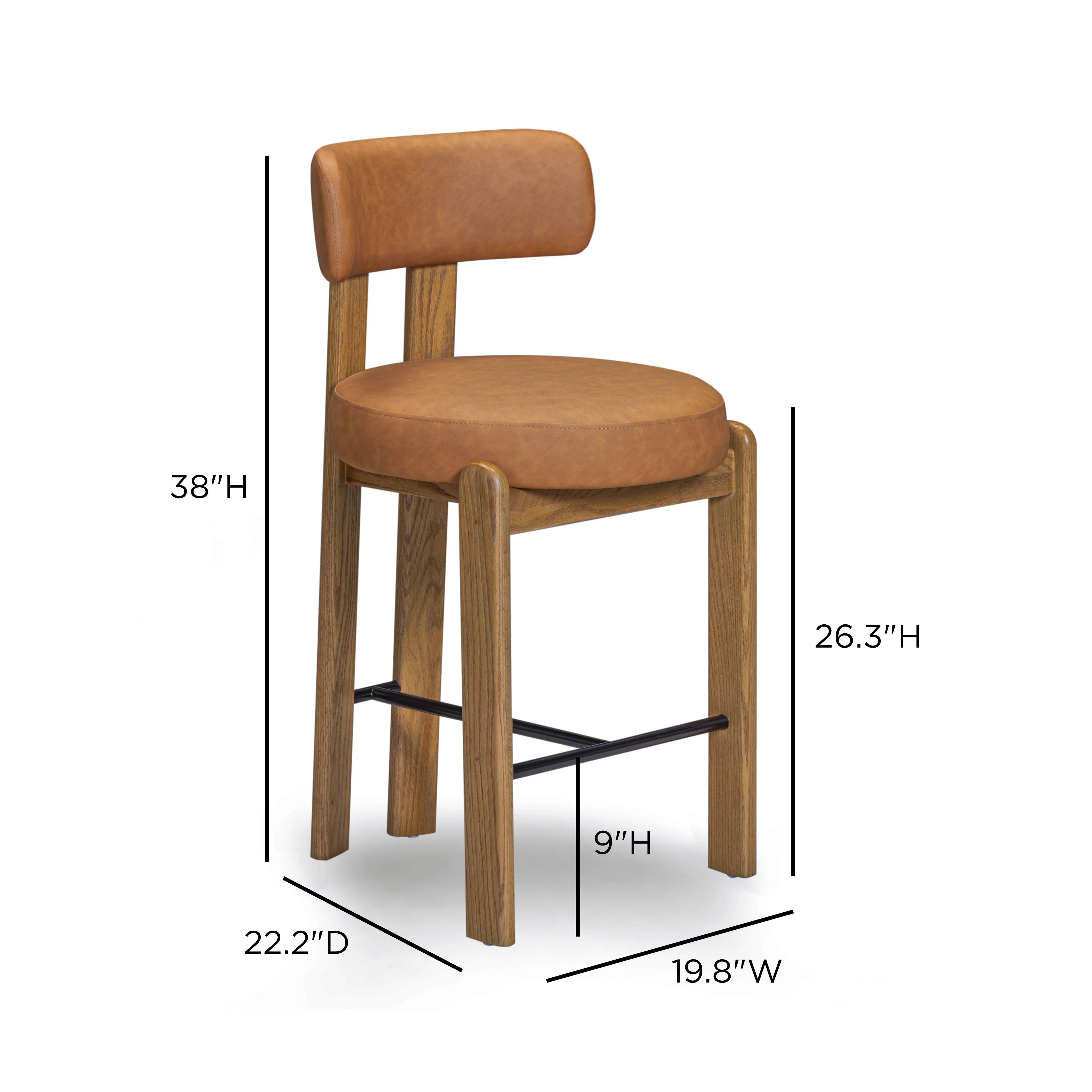 Odessa Performance Vegan Leather Counter Stool