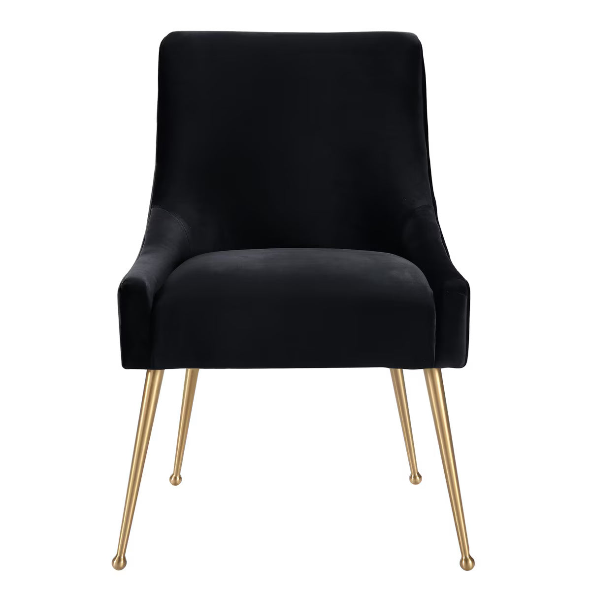 Beatrix Black Velvet Side Chair