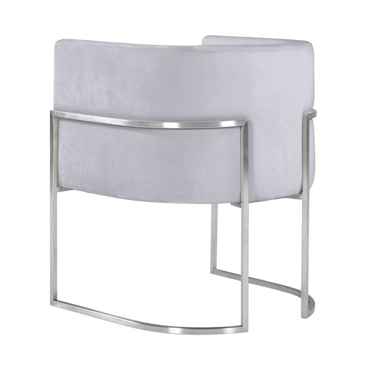 Giselle Grey Velvet Dining Chair - Silver Frame By Inspire Me! Home Decor