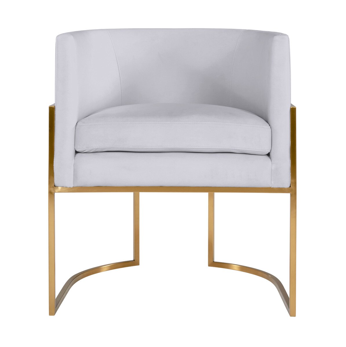 Giselle Grey Velvet Dining Chair - Gold Frame By Inspire Me! Home Decor