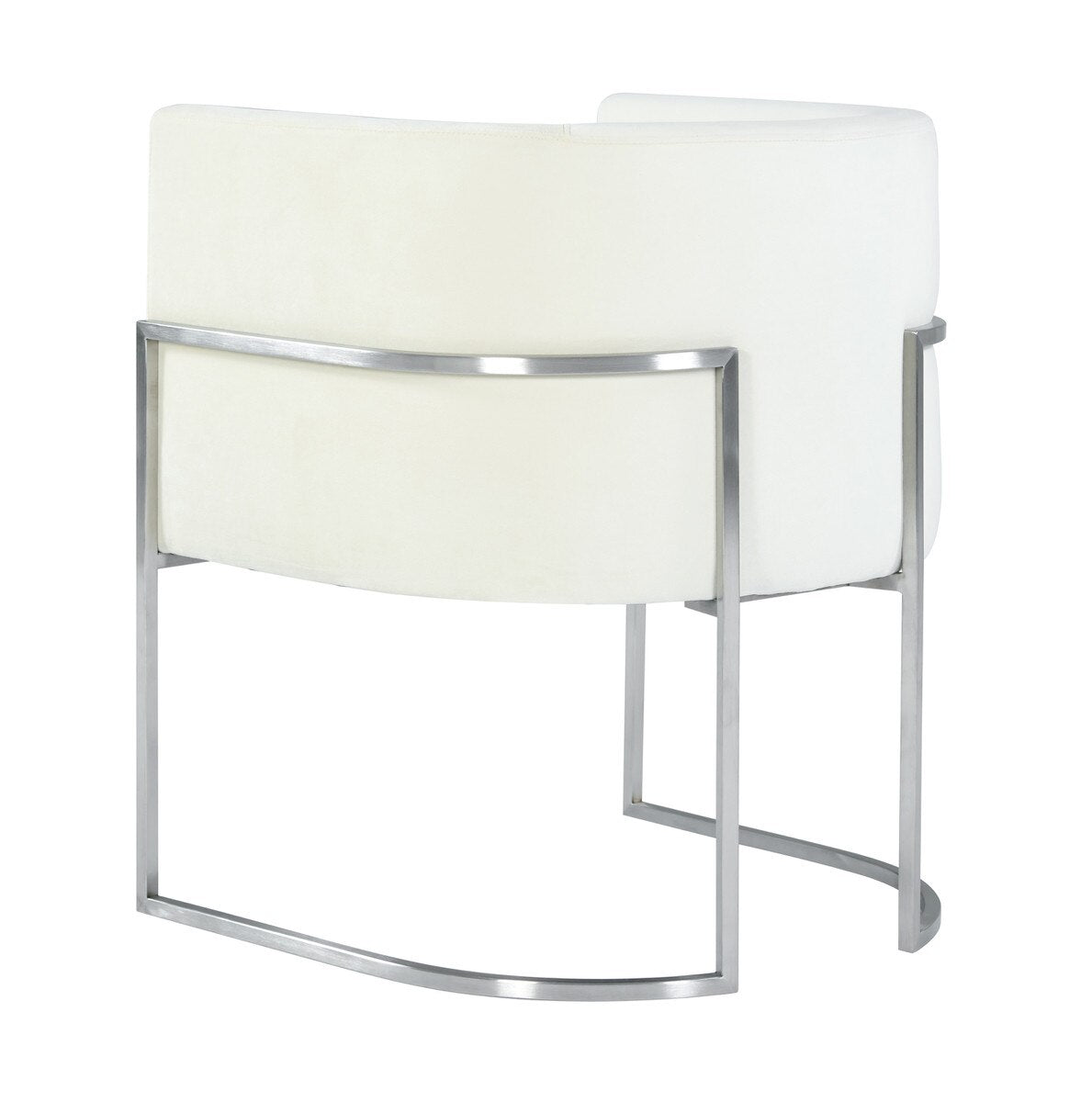 Giselle Cream Velvet Dining Chair - Silver Frame By Inspire Me! Home Decor