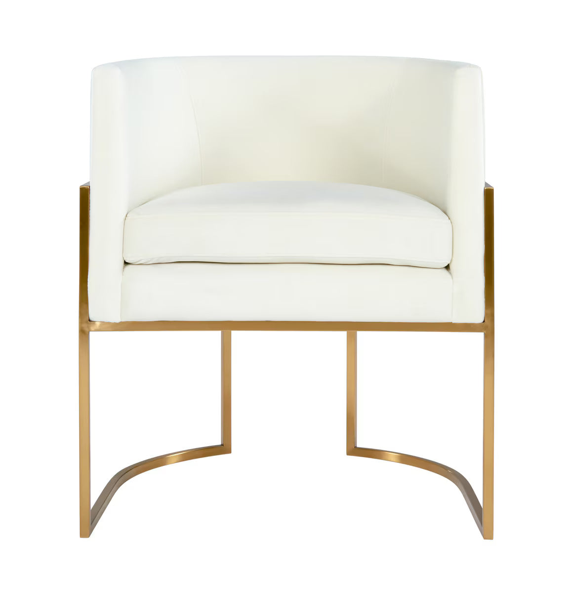 Giselle Cream Velvet Dining Chair - Gold Frame By Inspire Me! Home Decor