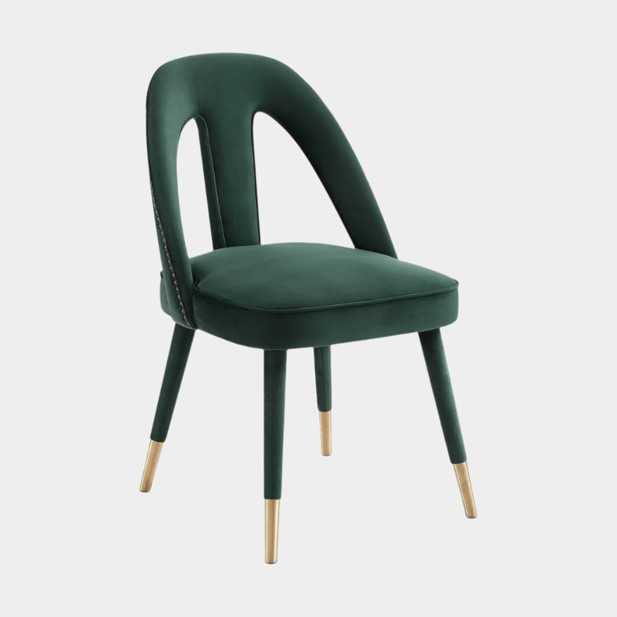 Petra Forest Green Velvet Side Chair