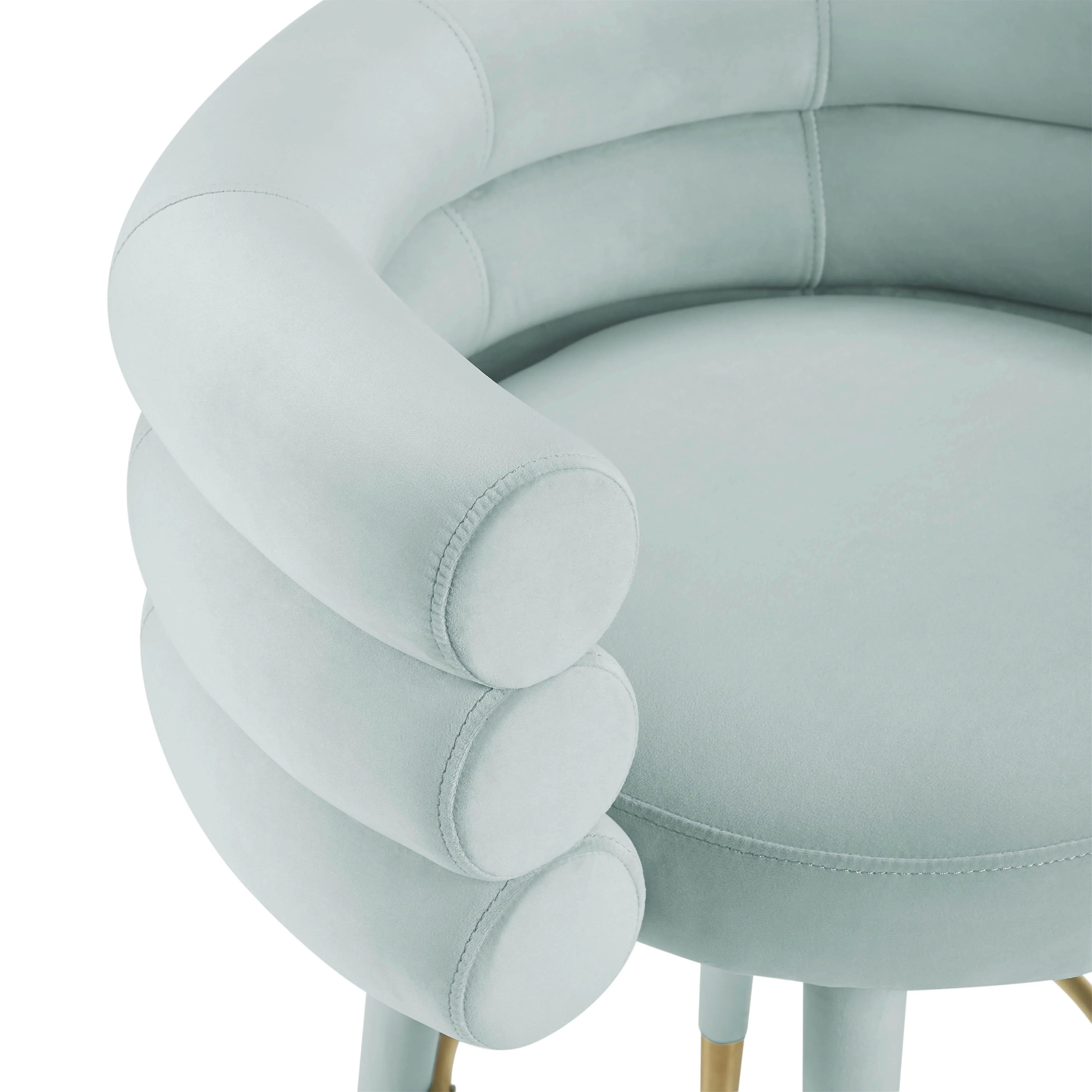 Tabouret de bar Betty en velours gris