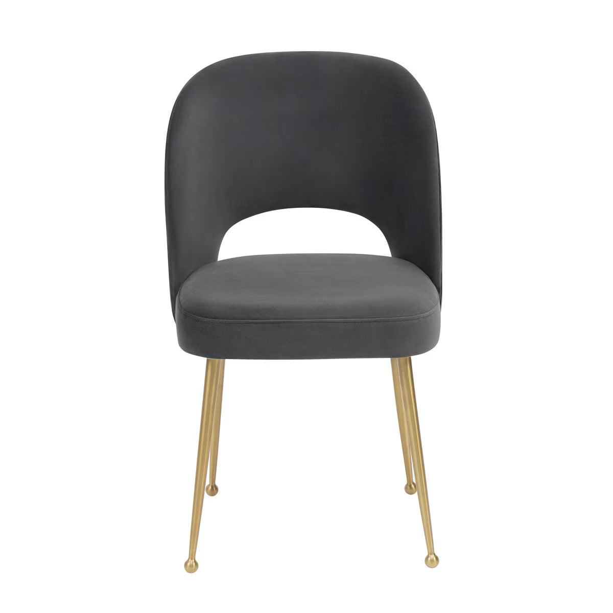 Swell Dark Grey Velvet Chair