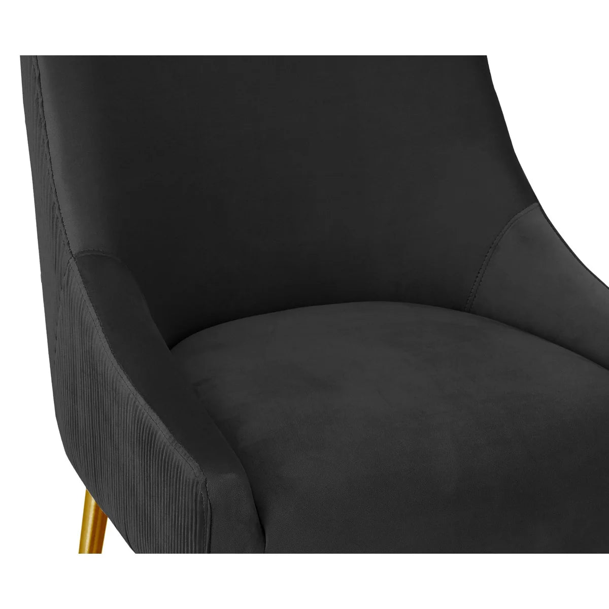 Tabouret de bar Beatrix en velours gris clair plissé