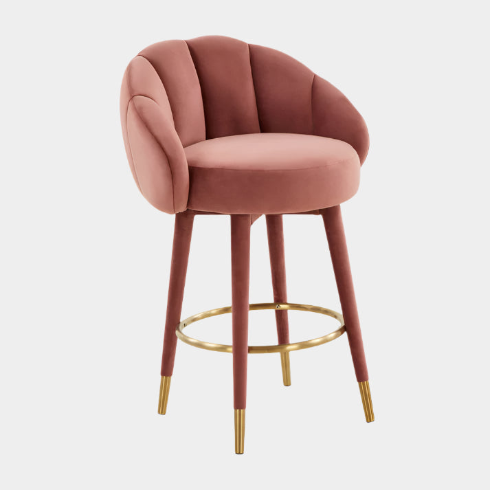 Myla Velvet Swivel Stool