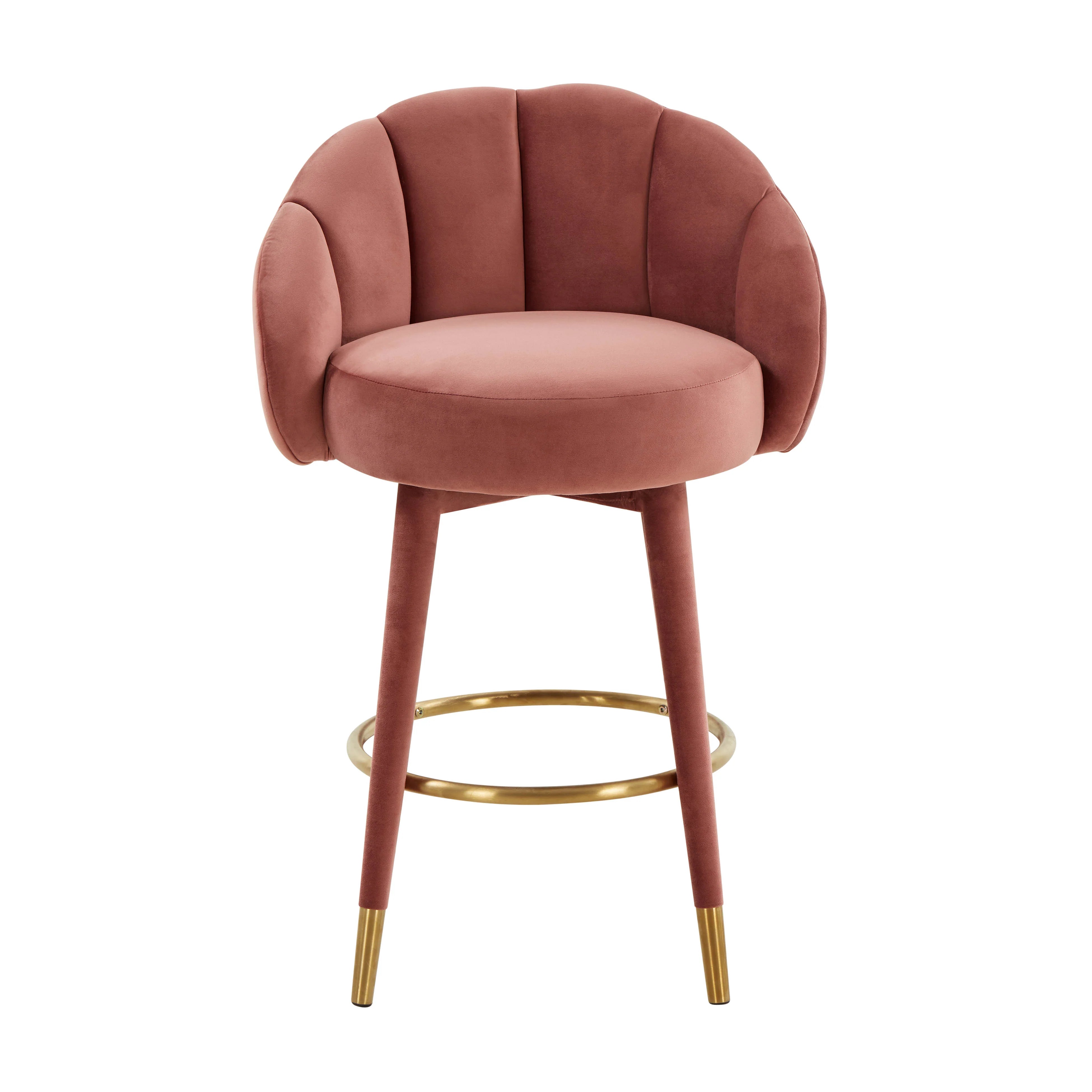 Myla Performance Velvet Swivel Stool