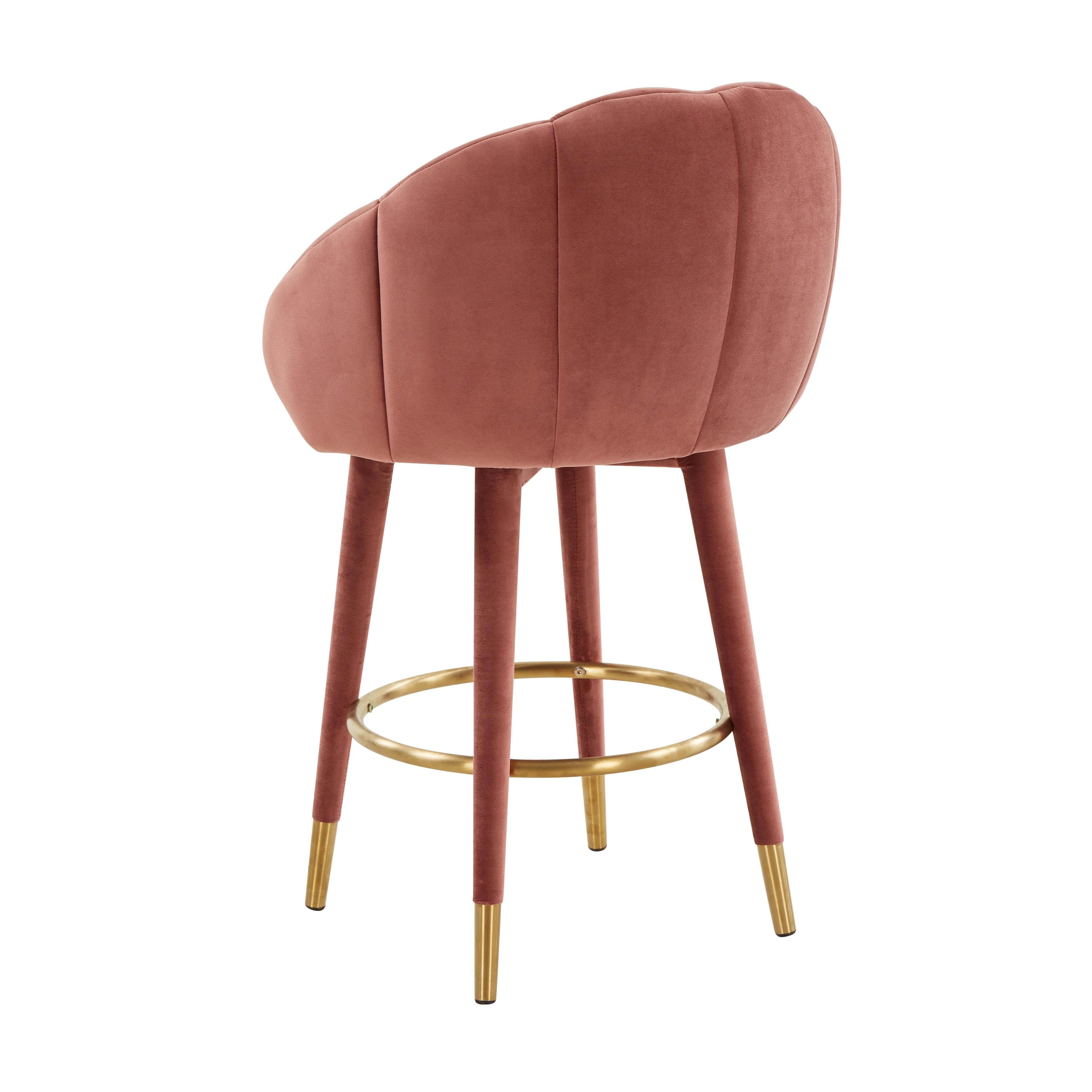 Myla Performance Velvet Swivel Stool