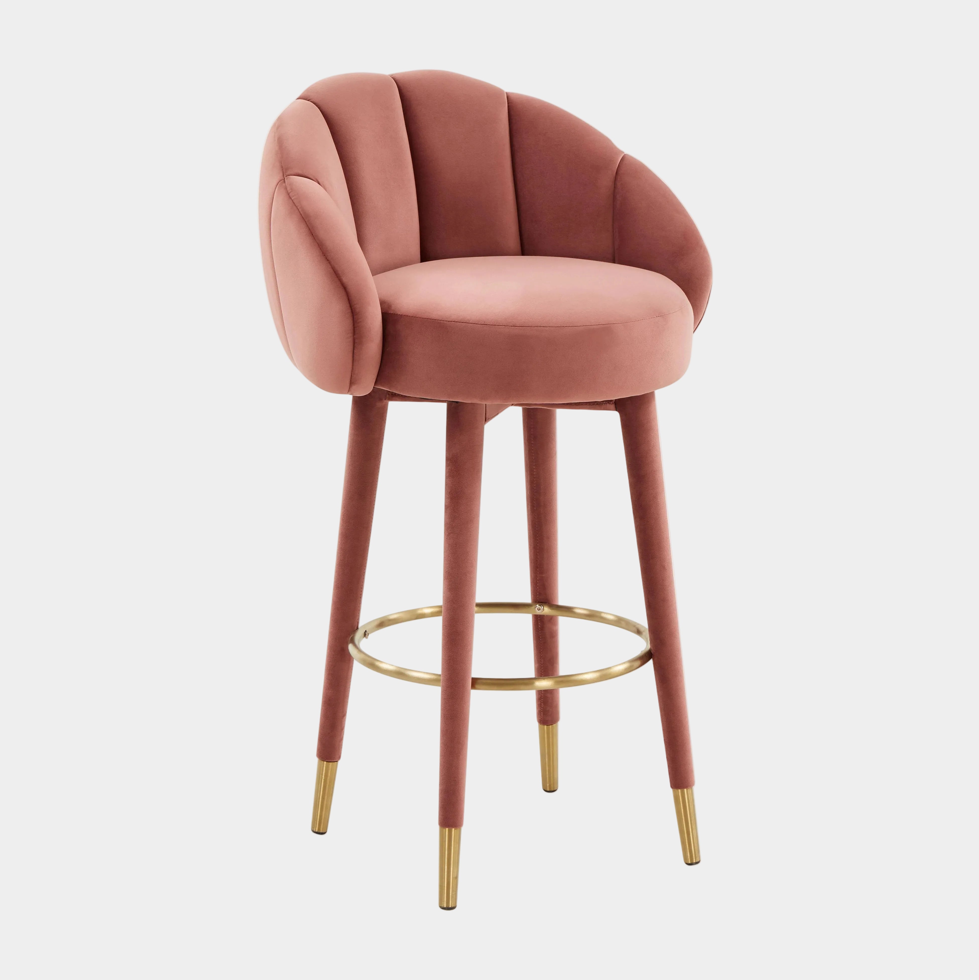 Myla Performance Velvet Swivel Stool