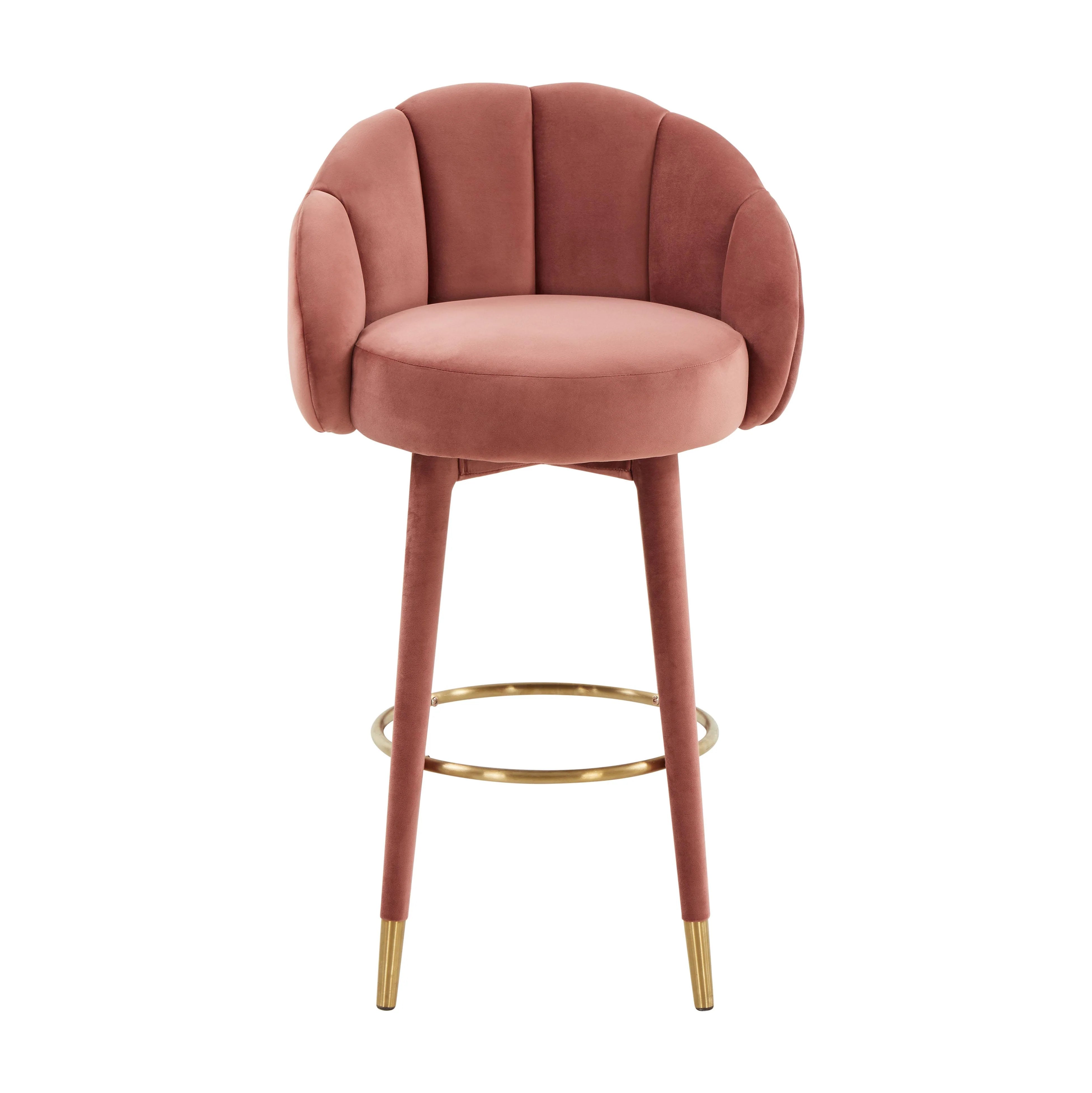 Myla Performance Velvet Swivel Stool