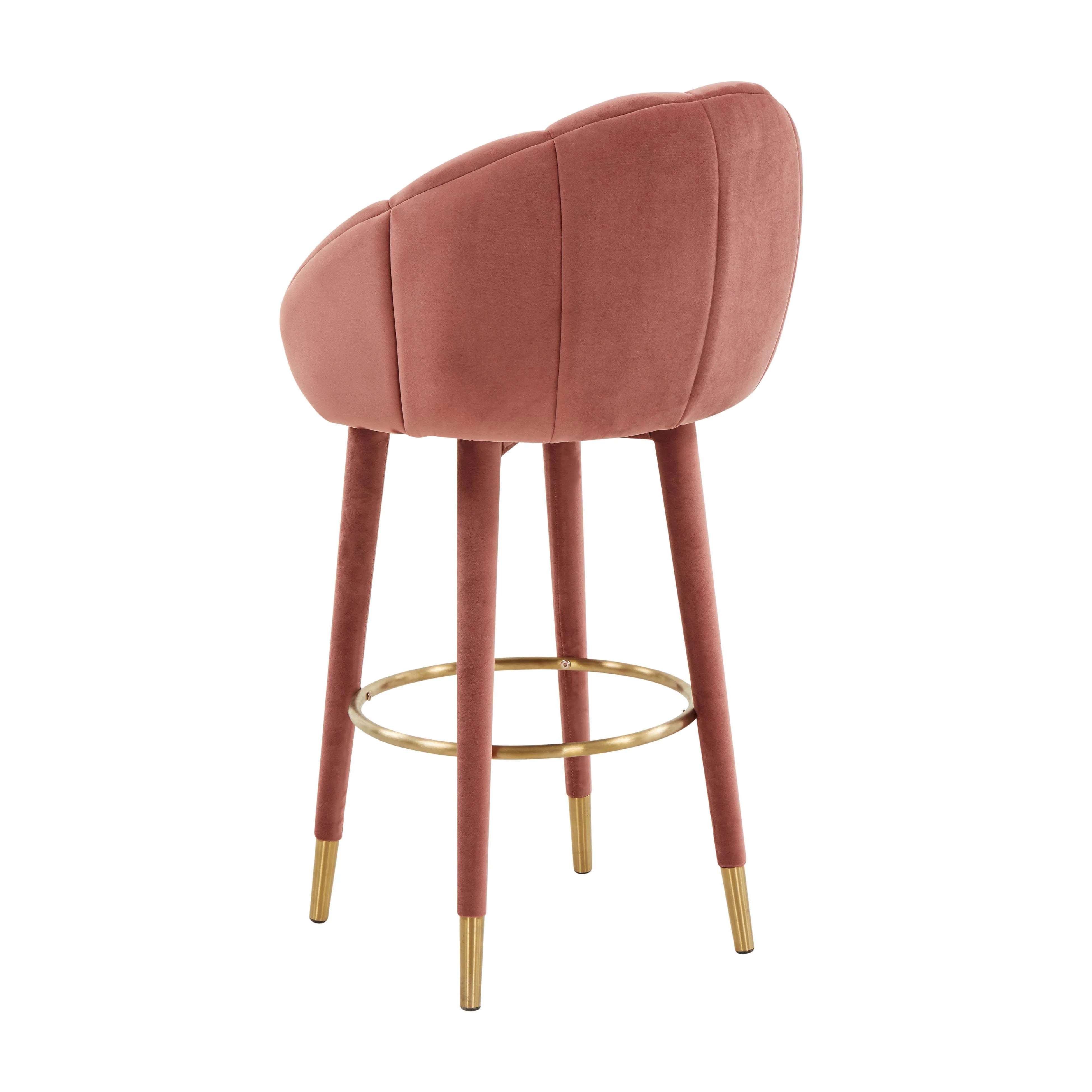 Myla Performance Velvet Swivel Stool