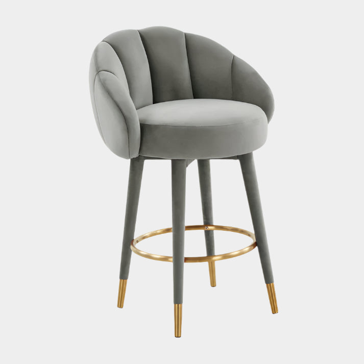 Myla Velvet Swivel Stool