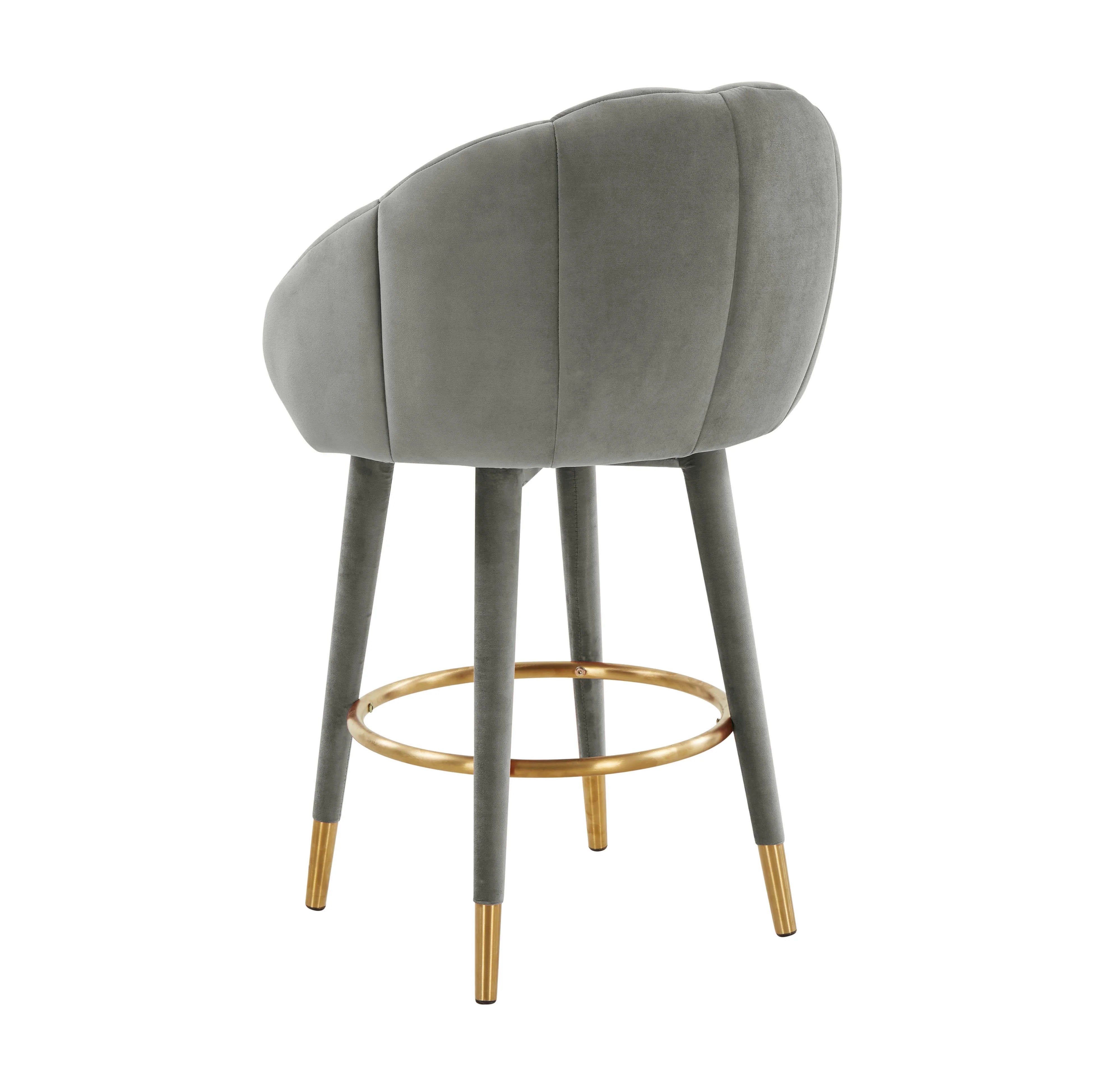 Myla Performance Velvet Swivel Stool