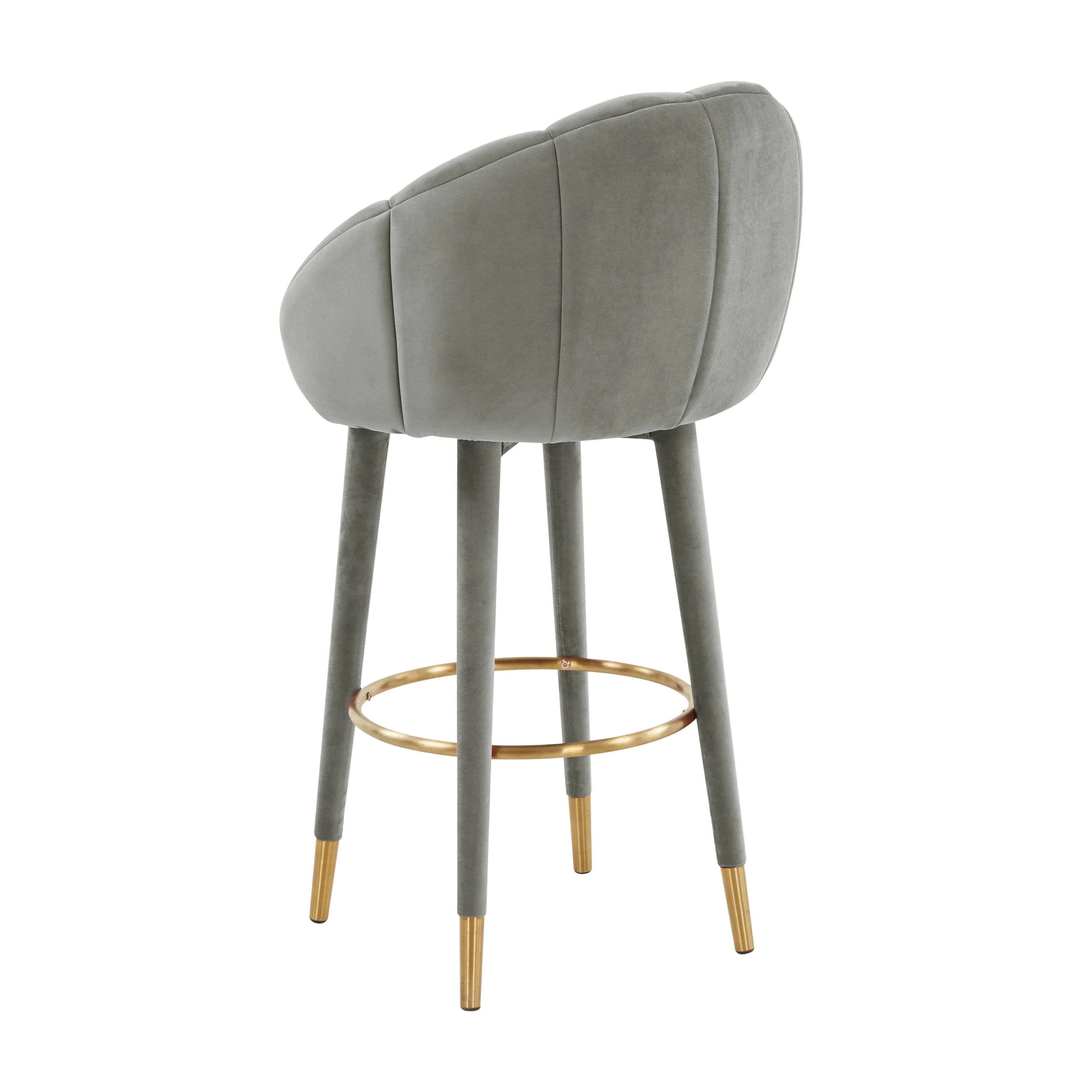 Myla Performance Velvet Swivel Stool