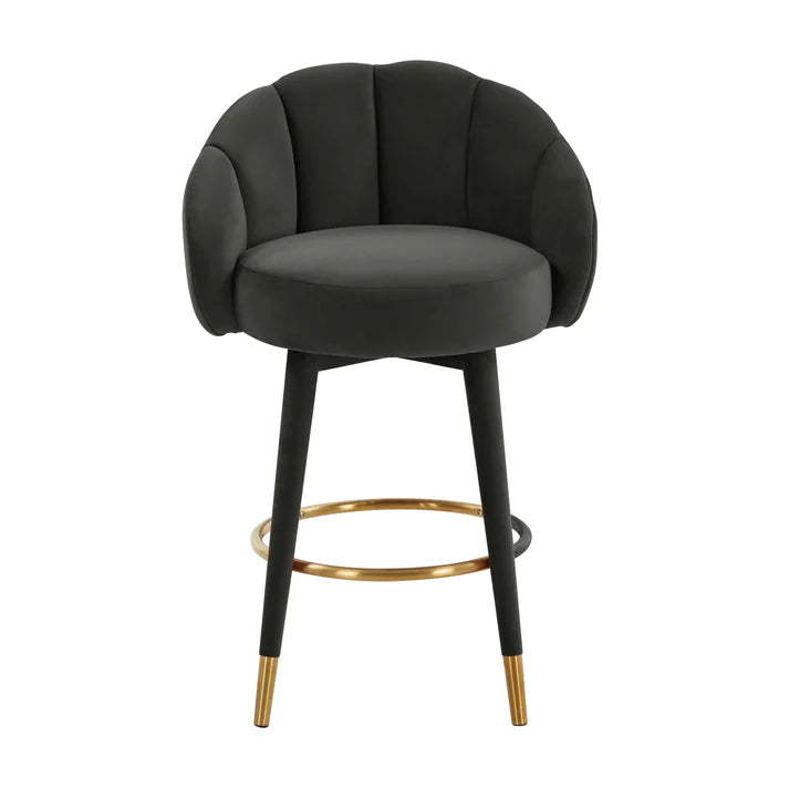 Myla Velvet Swivel Stool