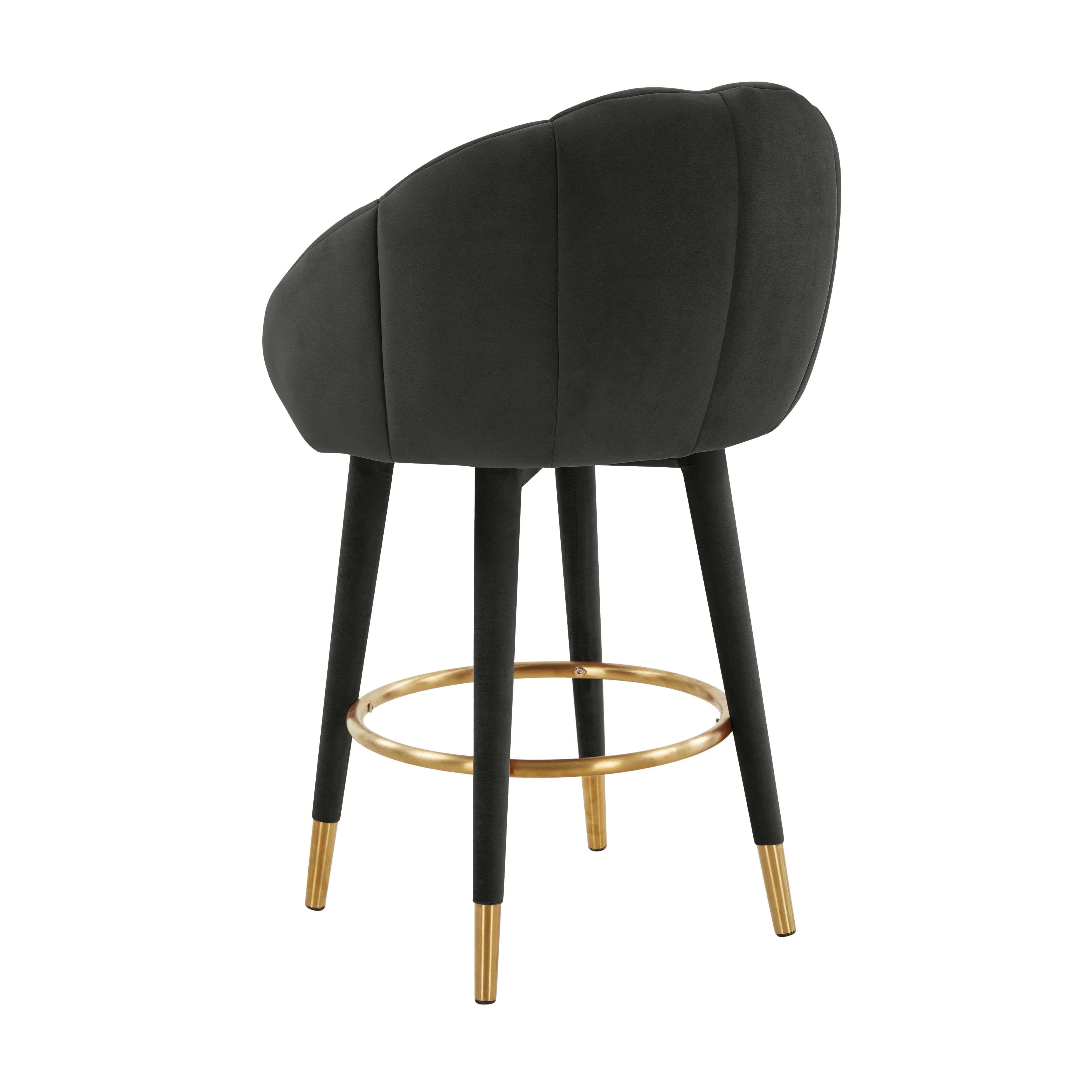 Myla Performance Velvet Swivel Stool